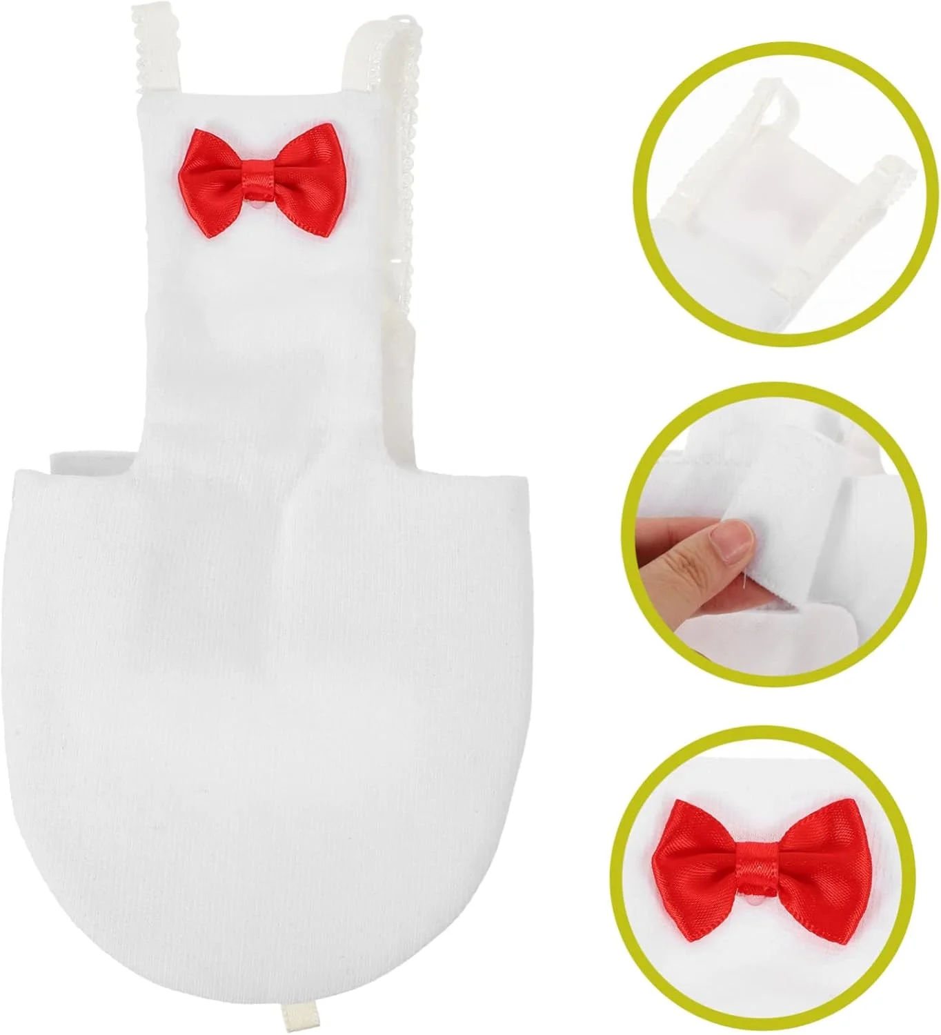 ۵ عدد پوشک پرنده پرواز کننده، پوشک اردک، لباس پرواز، لباس تزئینی پرنده، پوشک پرنده برای عروس هلندی، لباس پرنده پاپیونی، پوشک کوچک پرنده، لباس پنبه ای با بند