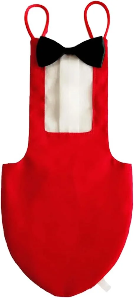 پوشک بچه پرنده، لباس پرواز تاکسیدو فرم یکدست حیوانات خانگی 2 عددی، پوشک ضد آب، لباس، لوازم جانبی قرمز + مشکی L