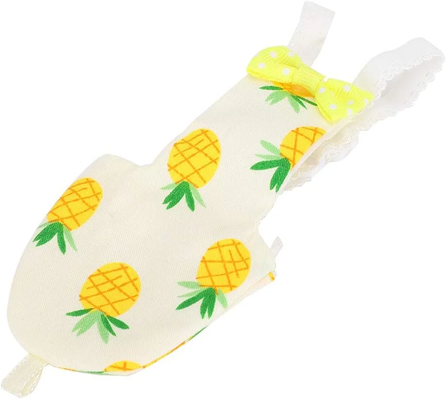 لباس پوشک پرنده خانگی، طرح زیبا و قابل شستشو، مناسب برای خرگوش مینیاتوری صورتی (M آناناس)