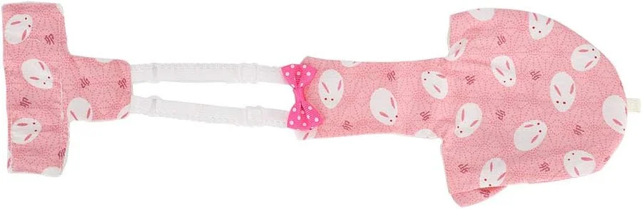 لباس پوشک پرنده زیبا، پوشک ادرار قابل شستشو برای مینی خرگوش صورتی سایز XS (نخی 5x9 سانتی متر)