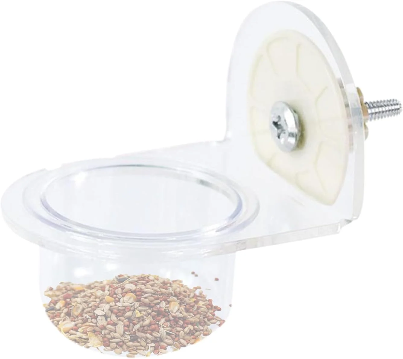 ظرف غذای پرنده | فنجان های جداشدنی پرنده برای قفس، ظرف پخش کننده غذا شفاف برای لوازم حیوانات خانگی، مناسب آب، سنجاب، قناری، عروس هلندی و فنچ