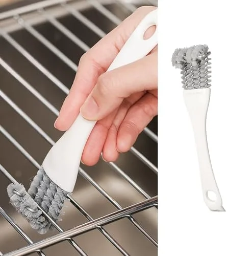 برس و بیلچه تمیز کننده قفس پرنده 2 در 1 با دسته بلند و سر برس منحنی، برای میله نشیمنگاه طوطی، تمیز کردن قفس سگ، لوازم جانبی نگهداری قفس پرنده