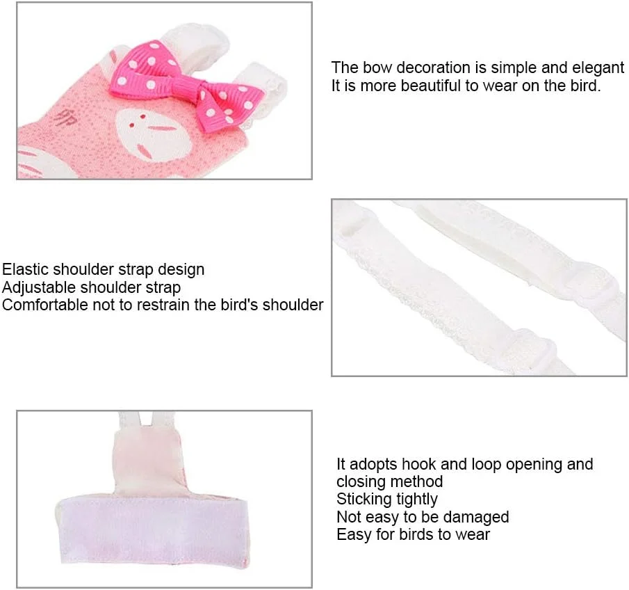 لباس پوشک پرنده خانگی زیبا، لباس ادرار قابل شستشو (نخی 7)