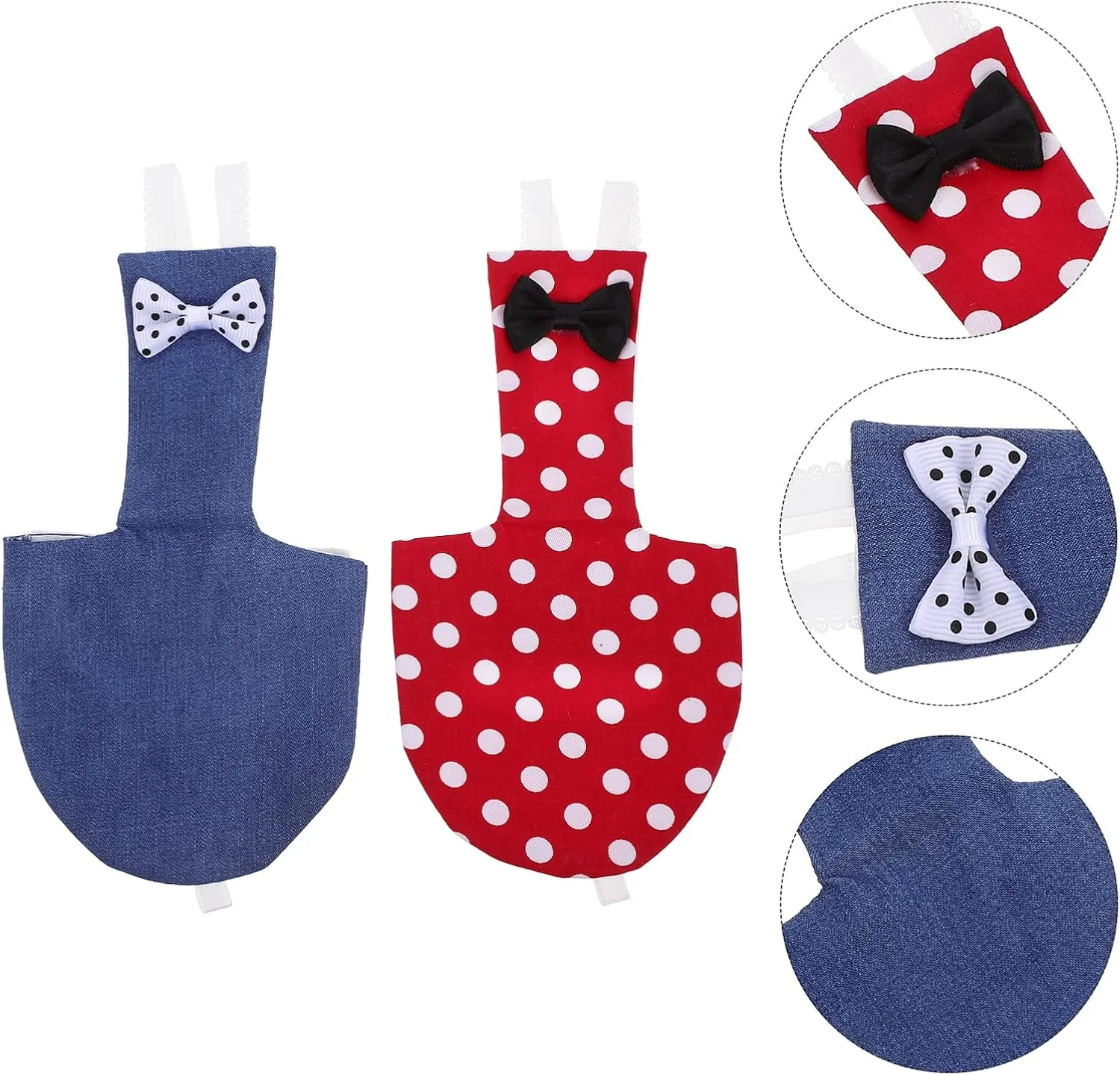 2 عدد پوشک پرنده تزئینی، پوشک خانگی برای کبوتر، عروس هلندی، لوازم حیوانات خانگی، طوطی