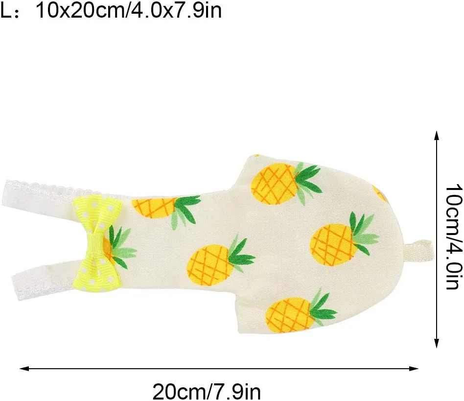 لباس پوشک پرنده زیبا، پوشک ادرار قابل شستشو برای خرگوش صورتی مینیاتوری سایز XS (پنبه 8)