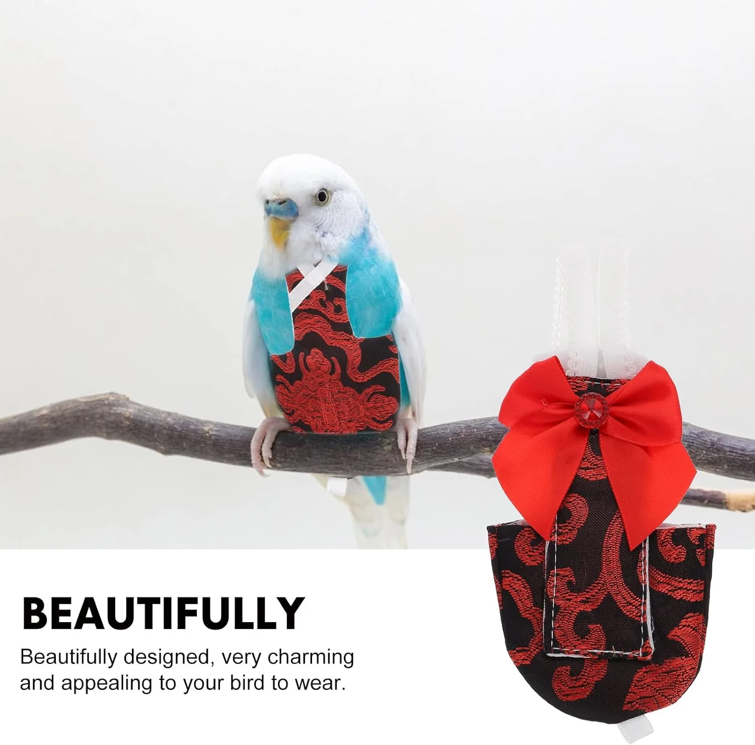 لباس پرواز پرنده، پوشک پرنده الاستیک پنبه ای، لباس پرنده، پوشک طوطی، لباس پرواز پرنده، دکوراسیون پرندگان خانگی