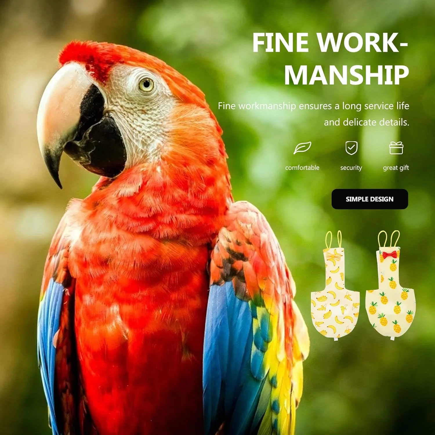 2 عدد پوشک پرنده راحت لباس پرواز پرندگان قابل استفاده مجدد لباس زیبای پرندگان خانگی