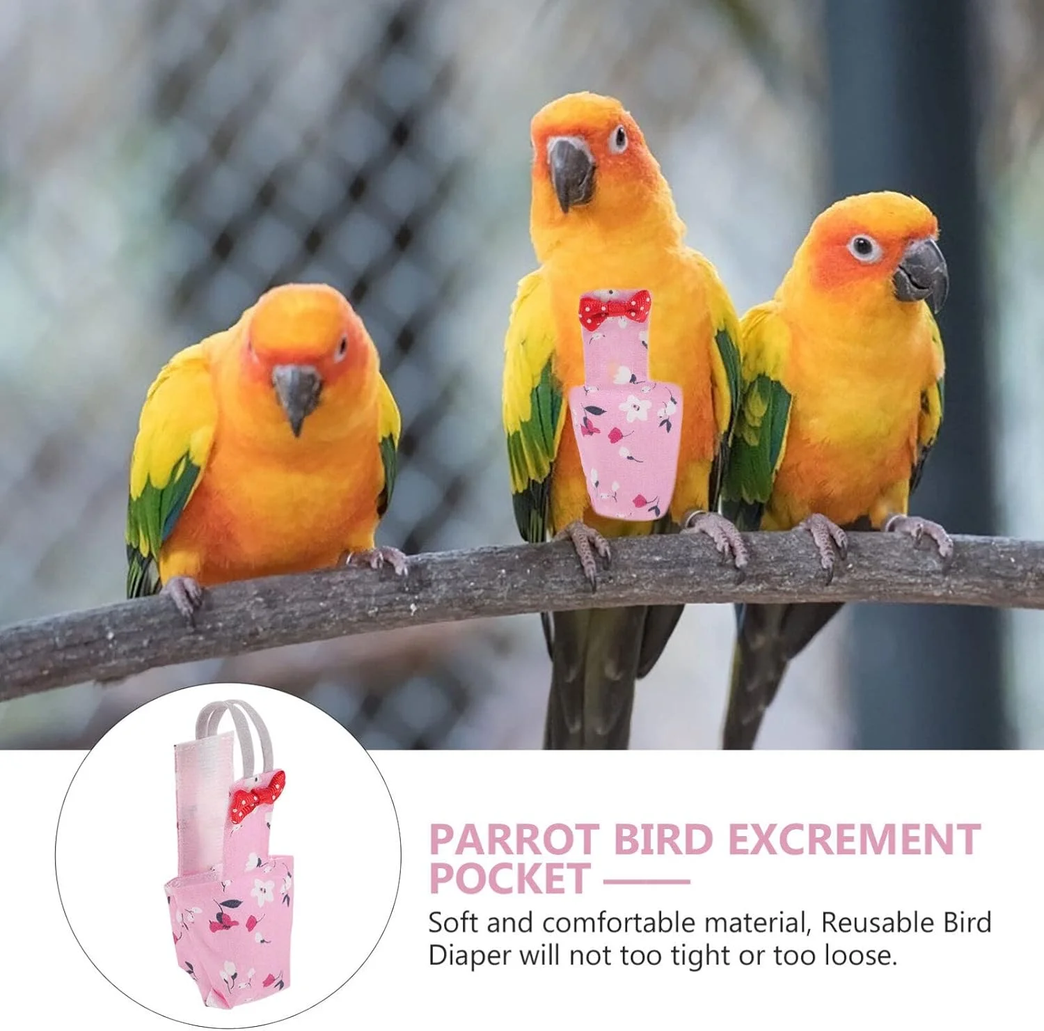 لباس پرنده پوشک پرنده لباس پرواز، لباس پرواز پرنده قابل استفاده مجدد پوشک لایه داخلی محافظ لباس طوطی برای طوطی برزیلی طوطی کوچک ماکائو مرغ عشق قناری صورتی لباس پرنده پوشک پرنده لباس پرواز، لباس پرواز پرنده قابل استفاده مجدد پوشک لایه داخلی محافظ لباس طوطی برای طوطی برزیلی طوطی کوچک ماکائو مرغ عشق قناری صورتی