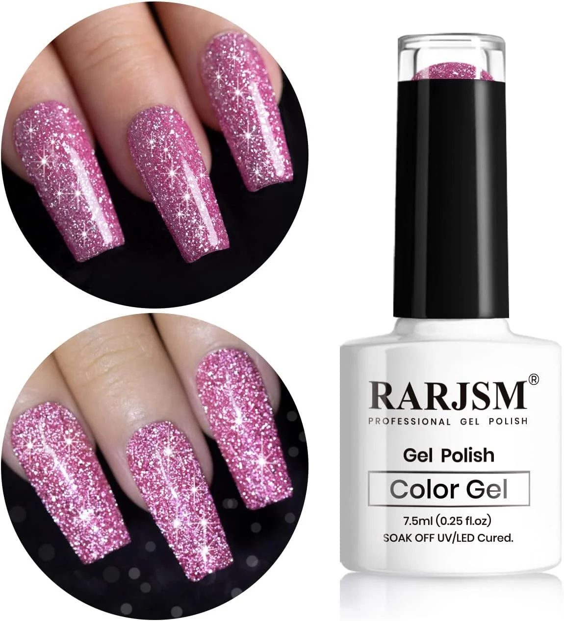 لاک ژل اکلیلی بازتابنده RARJSM، صورتی رز درخشان رنگین کمانی، لاک ناخن ژلی هولوگرافیک 7.5 میلی لیتر، خیساندن LED UV، لاک ژل ناخن الماس دیسکو روشن، هنر ناخن، مانیکور، سالن، DIY خانه لاک ژل اکلیلی بازتابنده RARJSM، صورتی رز درخشان رنگین کمانی، لاک ناخن ژلی هولوگرافیک 7.5 میلی لیتر، خیساندن LED UV، لاک ژل ناخن الماس دیسکو روشن، هنر ناخن، مانیکور، سالن، DIY خانه