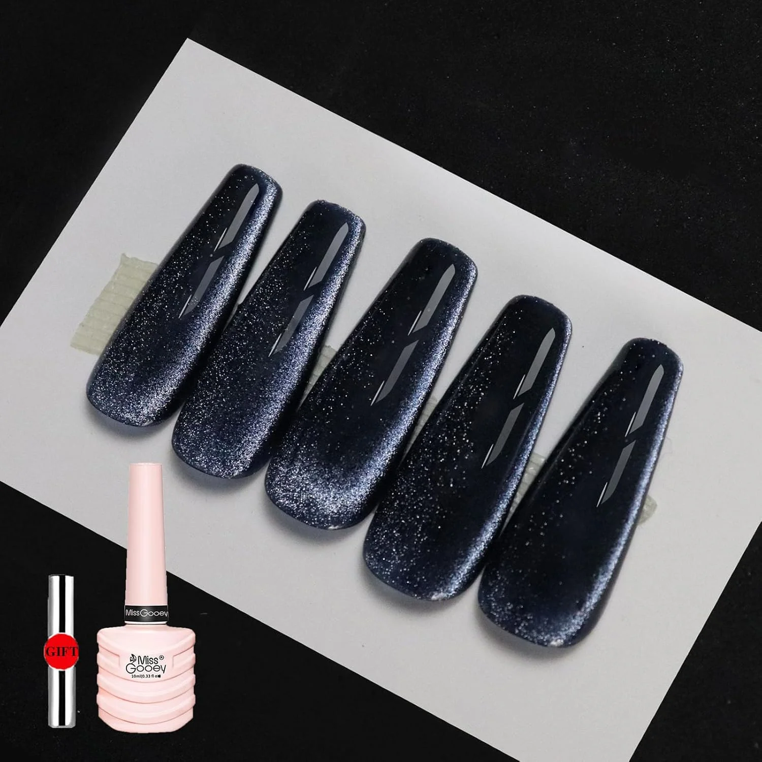 ست لاک ناخن MISS GOOEY، لاک ژل ناخن چشم گربه ای اکلیلی با کیت چوب مغناطیسی، رنگ فوق العاده براق، ماندگاری طولانی، نیاز به UV LED، خشک شدن سریع، هنر مغناطیسی مانیکور DIY در خانه، خیساندن برای زنان (04)