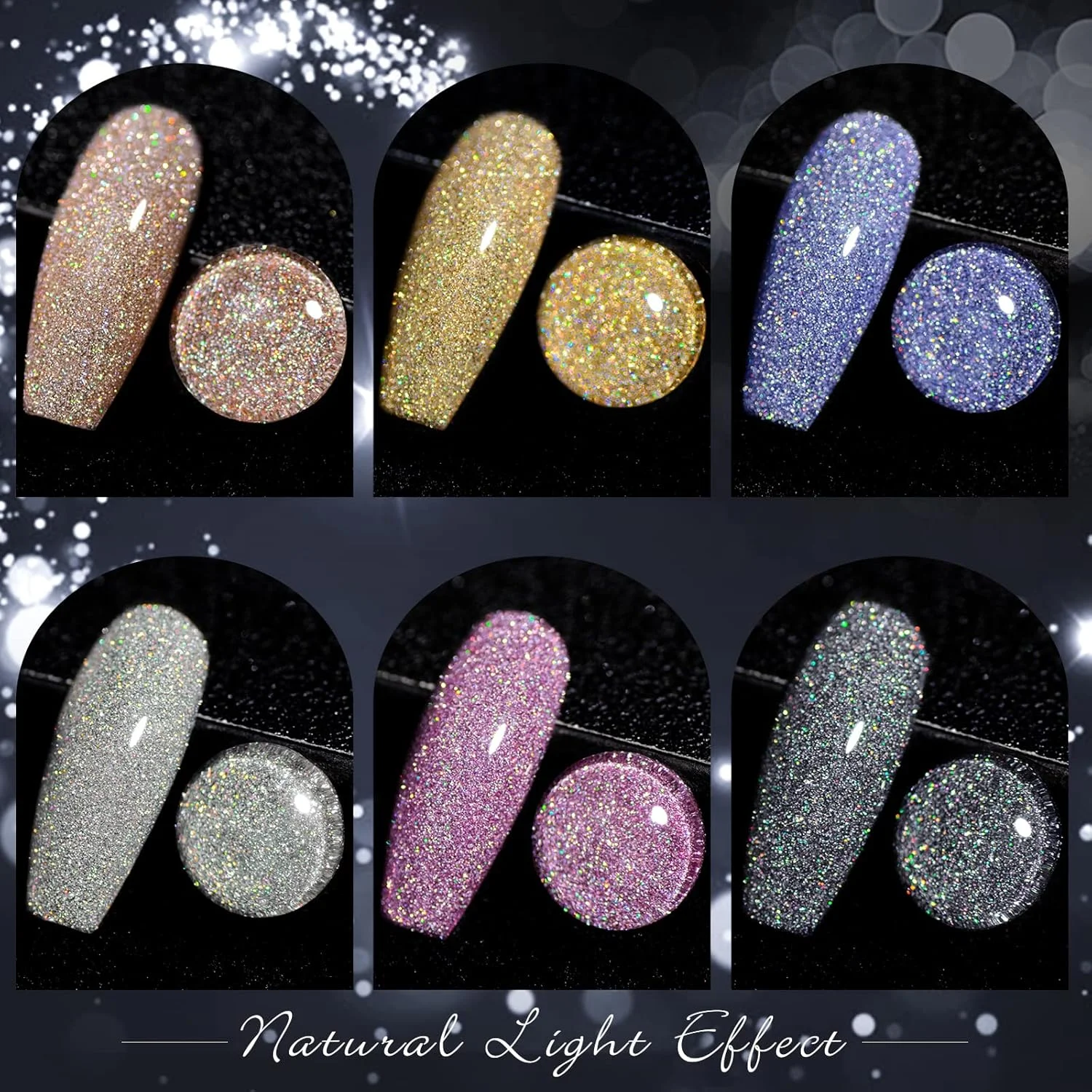 مجموعه لاک ژل ناخن MEET ACROSS شامل 6 رنگ لاک ژل اکلیلی، لاک ژل UV LED، هنر طراحی ناخن، مناسب برای استفاده شخصی در منزل و هدیه تعطیلات برای بانوان