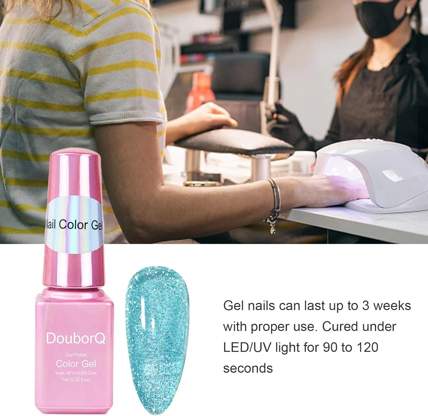 لاک ژل ناخن - لاک ژل، لاک ژل الماس فلش | لاک ژل دیسکو شیمر، مناسب برای استفاده در خانه و سالن، طراحی و مانیکور ناخن