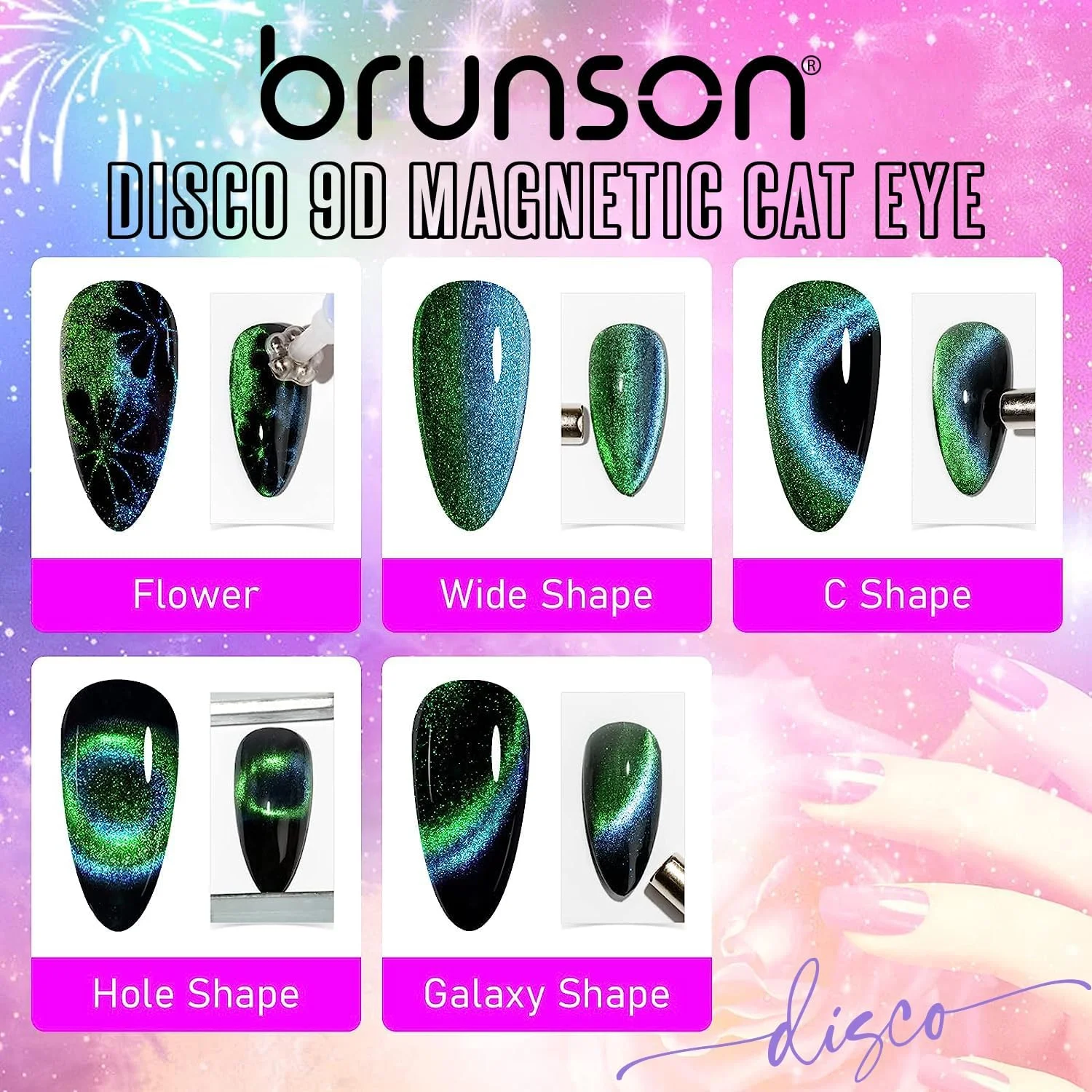 لاک ژل ناخن چشم گربه ای، لاک ناخن رنگین کمانی، ژل UV LED برای طراحی ناخن، رنگ آمیزی آسان، ابزار مانیکور، لاک ژل ناخن با ماندگاری طولانی، مقاوم در برابر لب پر شدن، 18 میلی لیتر (نیاز به خشک شدن با لامپ UV LED)