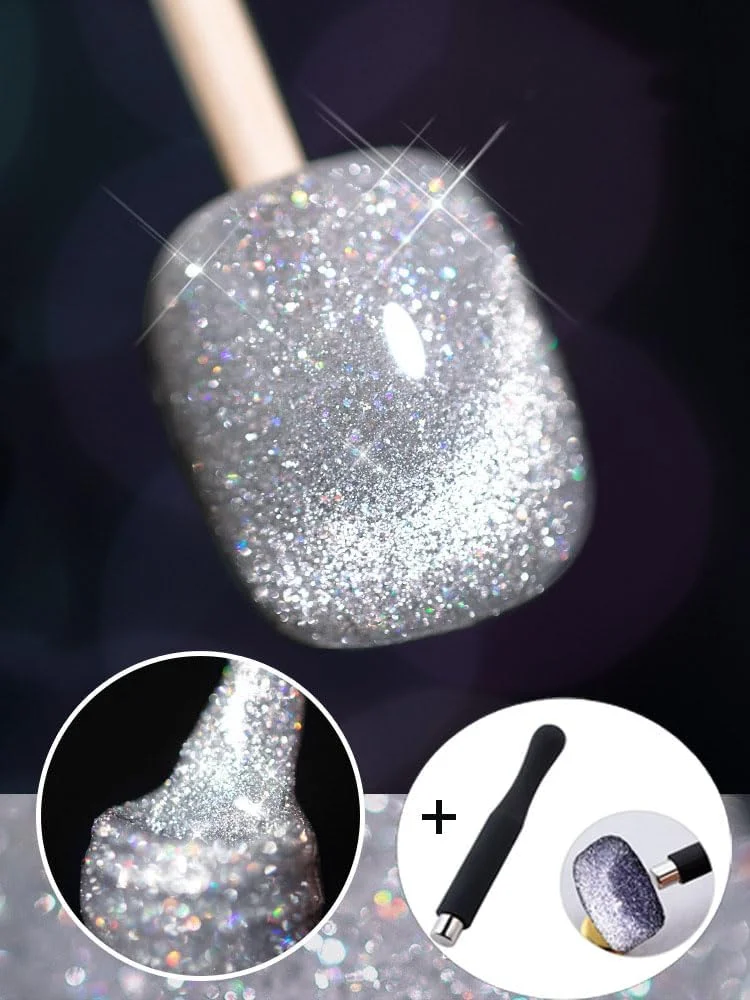 ست لاک ناخن MISS GOOEY، لاک ژل، لاک ژل چشم گربه ای، اکلیلی با کیت چوب مغناطیسی، رنگ های فوق العاده براق، ماندگاری طولانی، نیاز به UV LED، خشک شدن سریع، مانیکور هنری مغناطیسی (01)