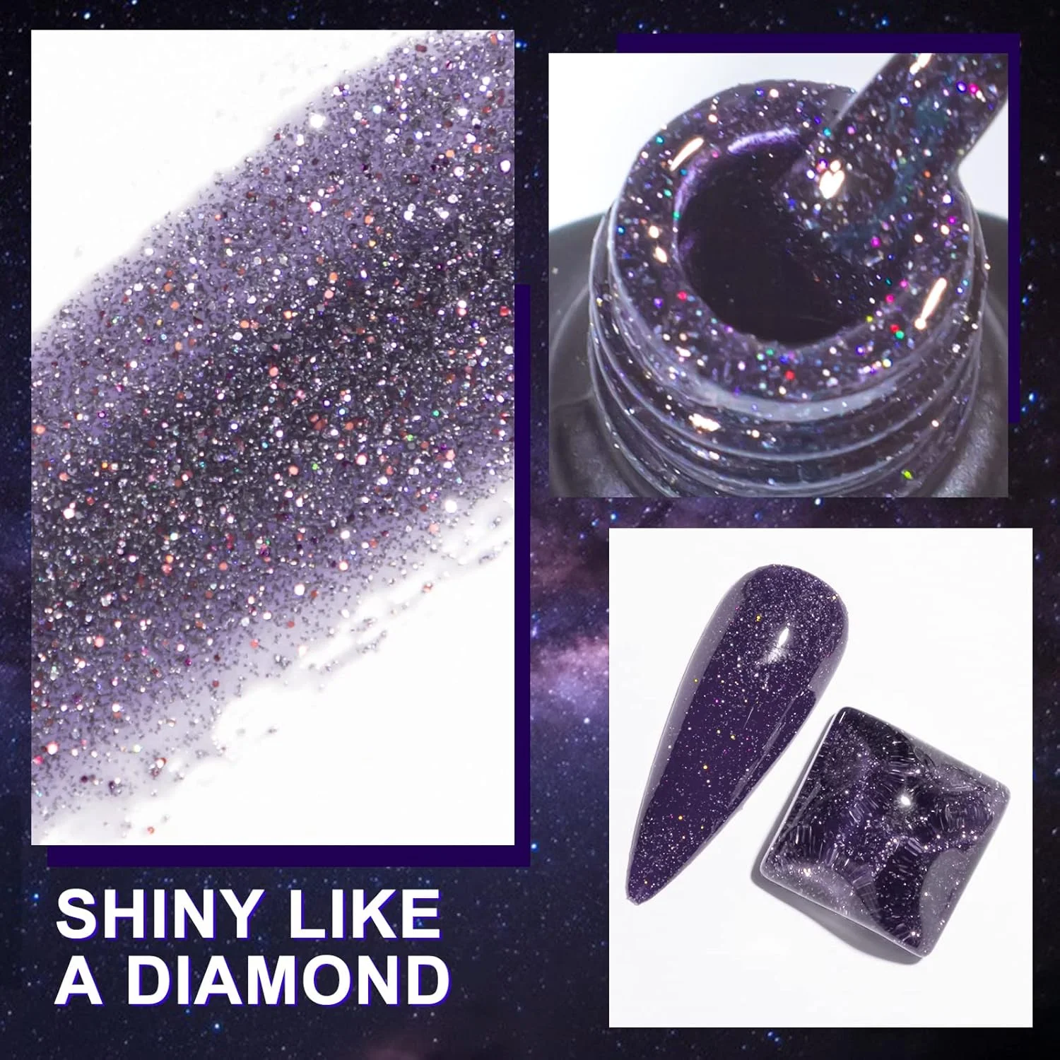 ست لاک ژل اکلیلی بازتابنده MIZHSE، ۱۲ عدد لاک ژل UV LED رنگارنگ و درخشان، مناسب برای مانیکور خانگی، طراحی ناخن سالنی، ۷ میلی لیتر