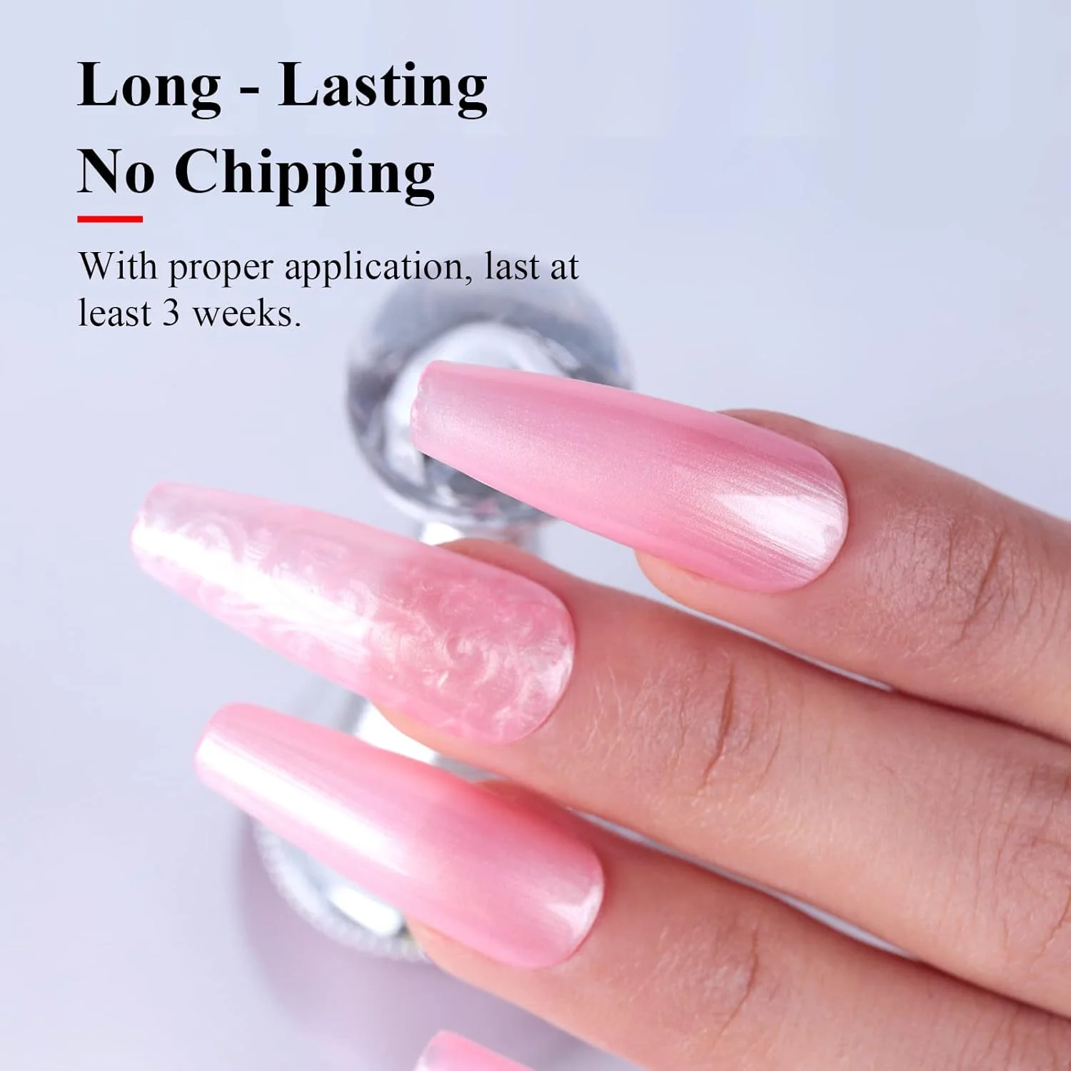 لاک ژل ناخن مرواریدی ایمیتیتی، 15 میلی لیتر، اکلیلی صورتی، طراحی صدف، براق، شیمر، پری دریایی، UV LED برای طراحی ناخن DIY، مانیکور سالن