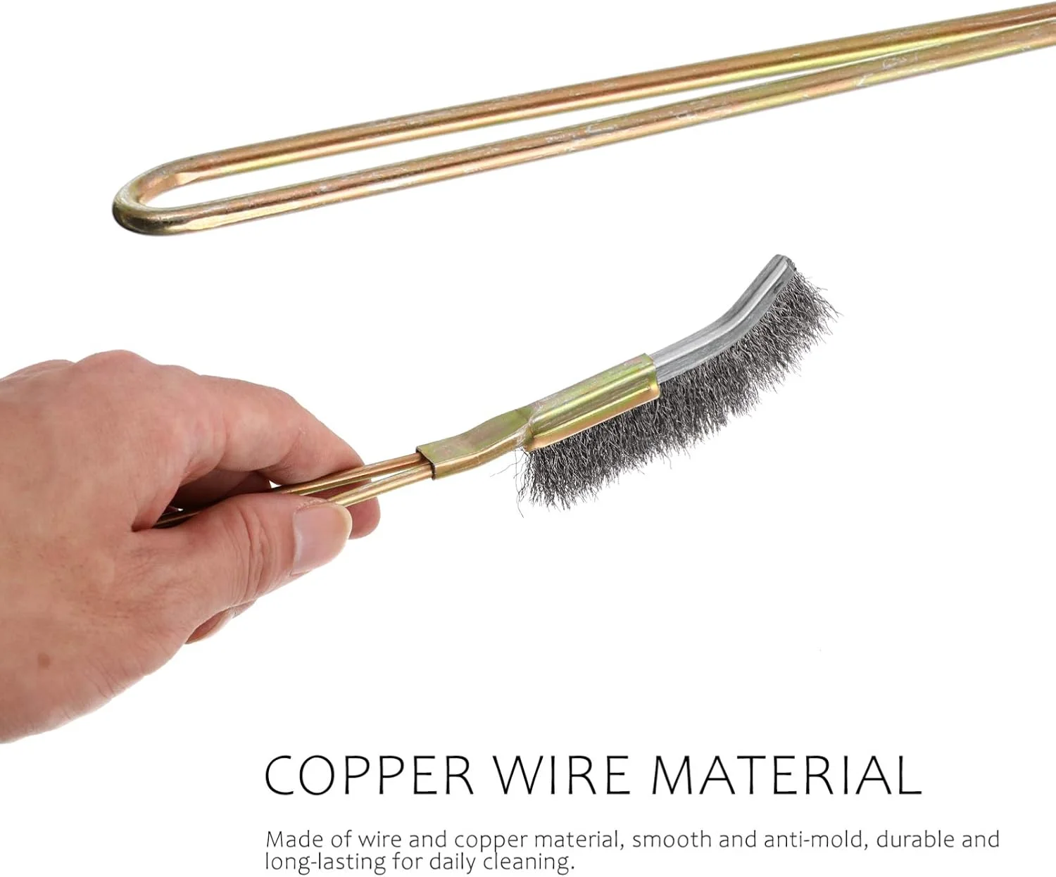 2 عدد برس تمیز کننده قفس پرنده، دسته بلند، برس سیمی قفس غذاخوری، تمیز کننده آسان قفس پرنده طوطی، لوازم جانبی برس قفس حیوانات خانگی 24x3 سانتی متر