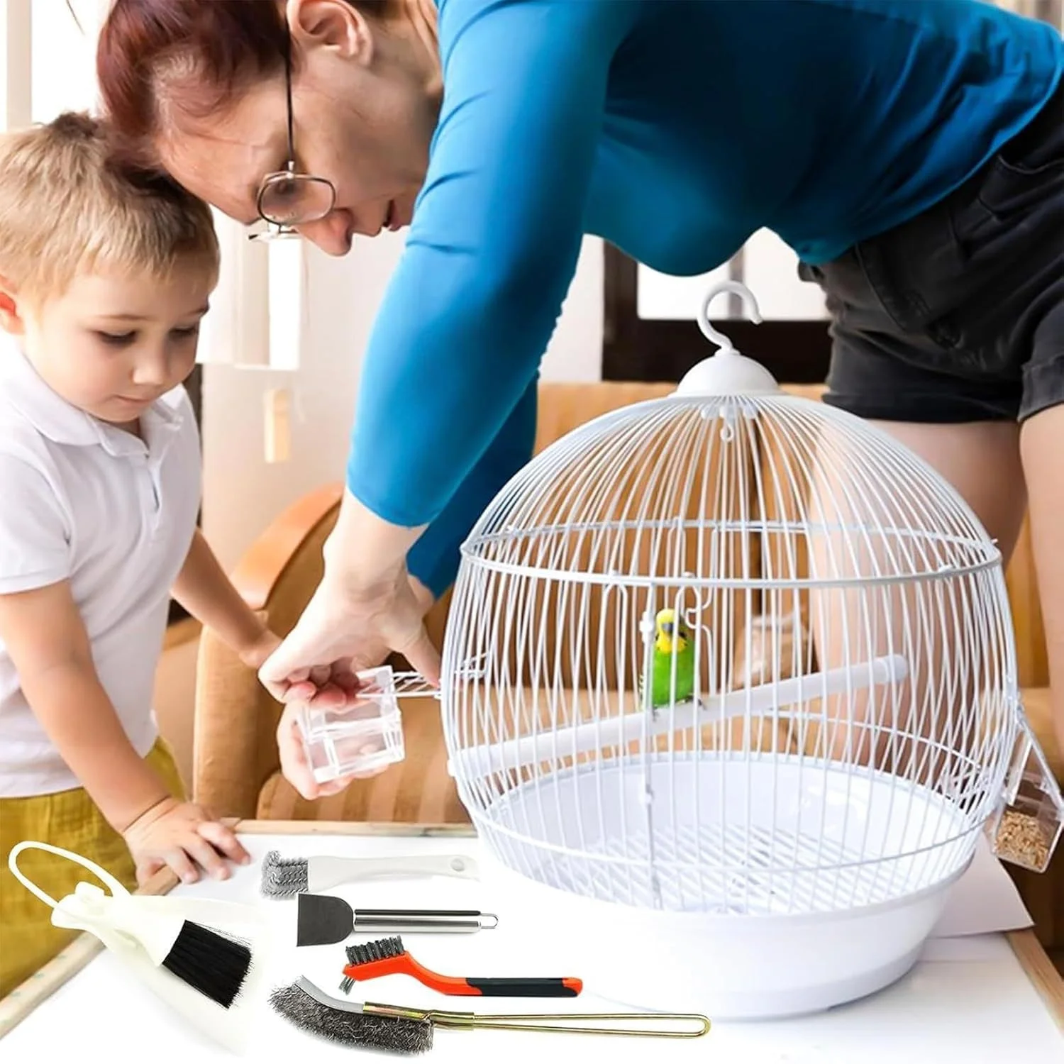 تمیز کننده قفس پرنده | برس تمیز کننده قفس حیوانات کوچک برای طوطی، لوازم حیوانات خانگی، مناسب فضای باز، حیاط، مرغ مگس خوار، همستر، خرگوش، طوطی برزیلی تمیز کننده قفس پرنده | برس تمیز کننده قفس حیوانات کوچک برای طوطی، لوازم حیوانات خانگی، مناسب فضای باز، حیاط، مرغ مگس خوار، همستر، خرگوش، طوطی برزیلی