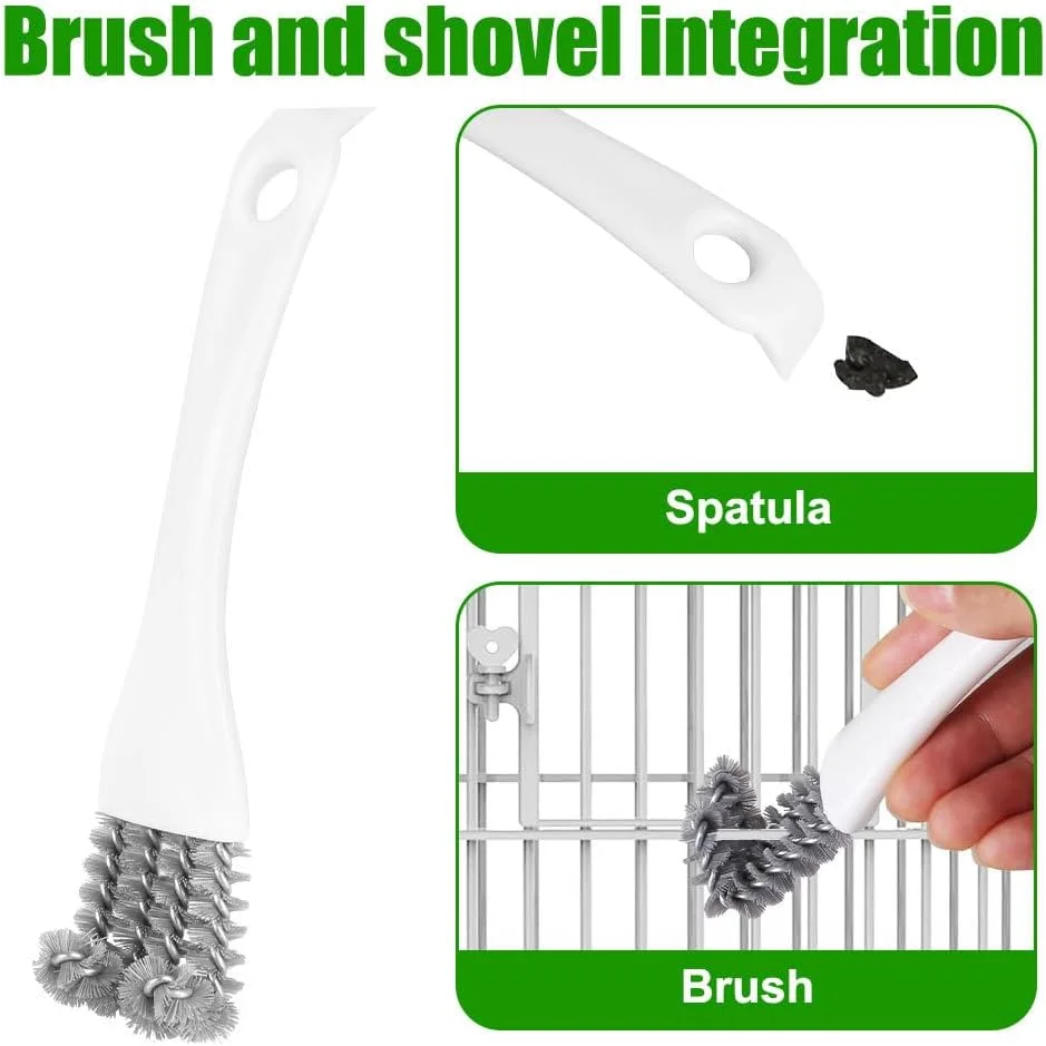 برس قفس پرنده، 1/2 عدد برس تمیز کننده قفس پرنده با اسکرابر و سر خمیده، تمیز کننده برای میله ها و پاراکیت ها برس قفس پرنده، 1/2 عدد برس تمیز کننده قفس پرنده با اسکرابر و سر خمیده، تمیز کننده برای میله ها و پاراکیت ها