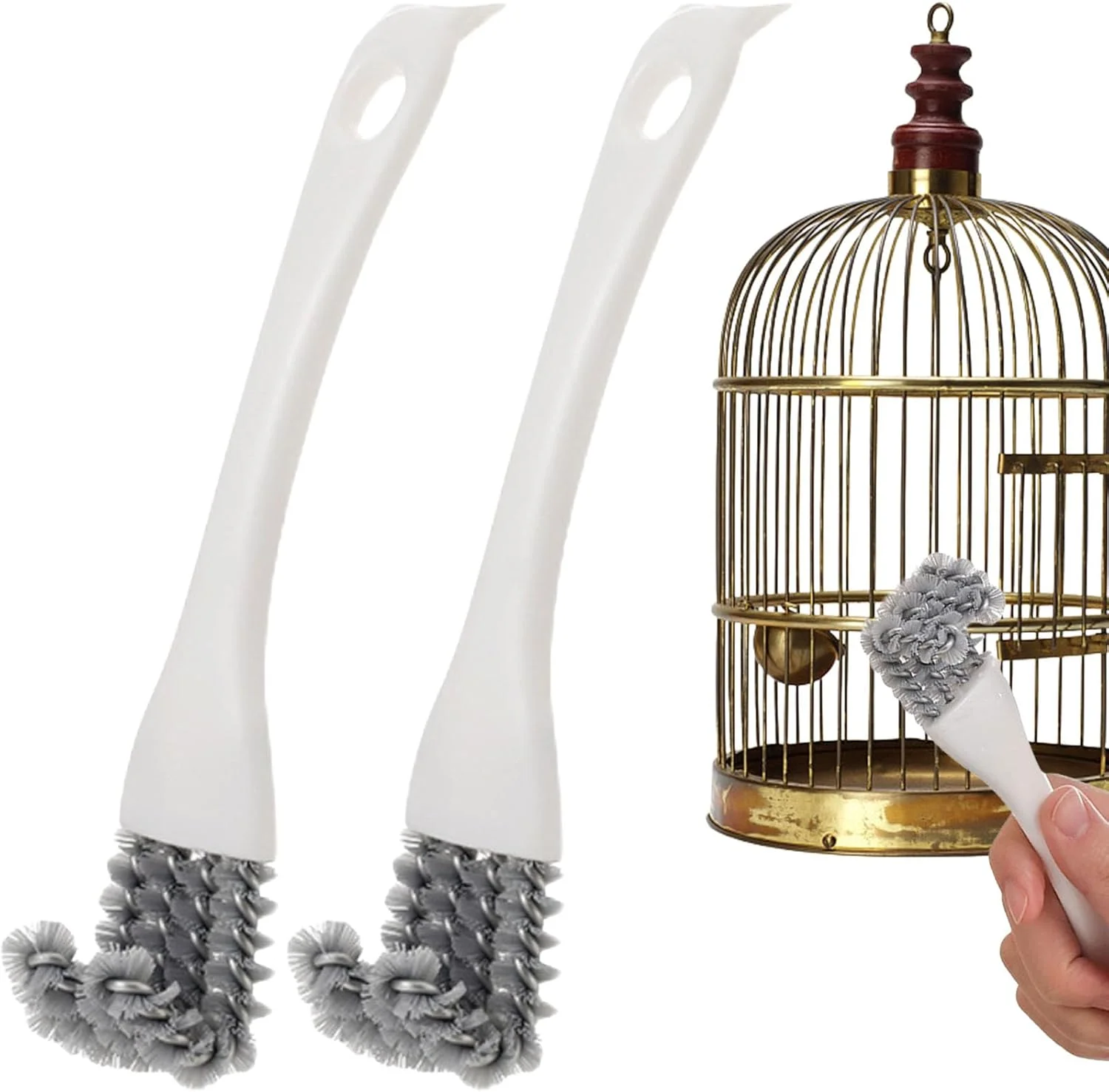 برس قفس پرنده، 2 عدد برس تمیز کننده لانه پرنده برس تمیز کننده فضولات پرنده با دسته بلند و بیلچه، برس های تمیز کننده قفس پرنده لوازم جانبی قفس پرندگان برای تمیز کردن قفس های پرندگان و طوطی ها برس قفس پرنده، 2 عدد برس تمیز کننده لانه پرنده برس تمیز کننده فضولات پرنده با دسته بلند و بیلچه، برس های تمیز کننده قفس پرنده لوازم جانبی قفس پرندگان برای تمیز کردن قفس های پرندگان و طوطی ها