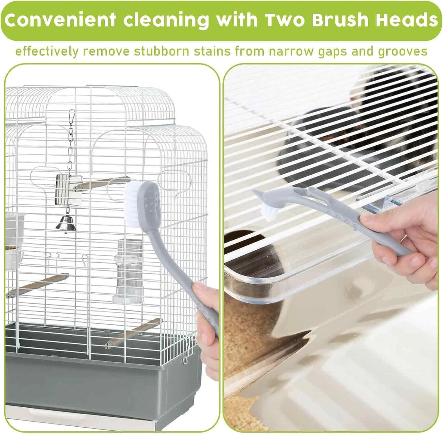 ست 3 عددی برس تمیز کننده قفس پرنده، با دو سر برس پلاستیکی، ابزار دسته بلند، برای تمیز کردن آسان و عمیق، لوازم جانبی ضروری و چند منظوره مراقبت از پرندگان، سبز، خاکستری، بژ ست 3 عددی برس تمیز کننده قفس پرنده، با دو سر برس پلاستیکی، ابزار دسته بلند، برای تمیز کردن آسان و عمیق، لوازم جانبی ضروری و چند منظوره مراقبت از پرندگان، سبز، خاکستری، بژ