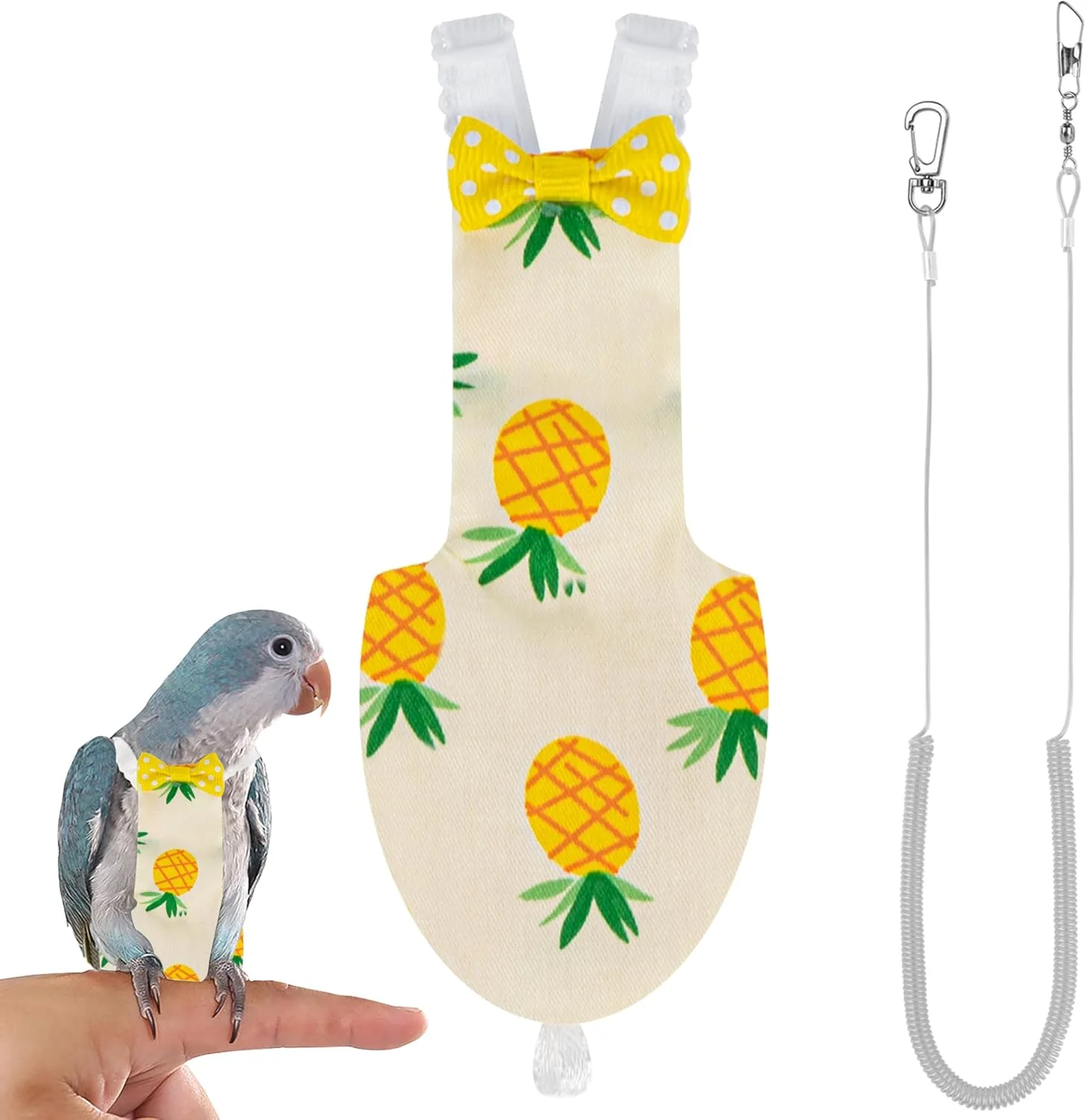 لباس پرواز طوطی CAIRIAC با بند پرواز، لباس پرنده برای طوطی ها، کانورها، پاراکیت های راهب، طوطی های کوآکر، کانور سبز گونه، کایک سر سیاه، جوجه، اردک (متوسط) لباس پرواز طوطی CAIRIAC با بند پرواز، لباس پرنده برای طوطی ها، کانورها، پاراکیت های راهب، طوطی های کوآکر، کانور سبز گونه، کایک سر سیاه، جوجه، اردک (متوسط)