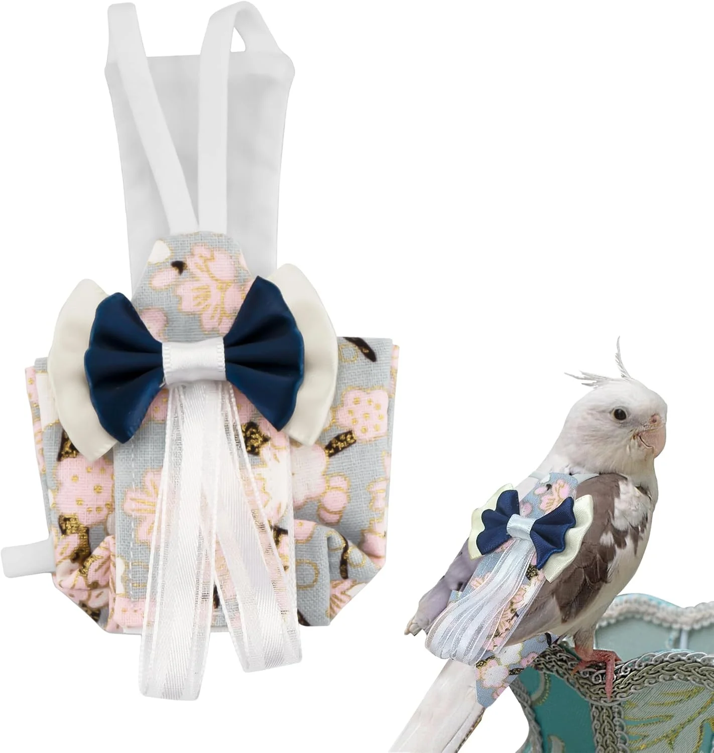 لباس طوطی CAIRIAC - لباس پرواز پرنده با پوشک، طناب آموزشی قابل شستشو (1 عدد) لباس طوطی CAIRIAC - لباس پرواز پرنده با پوشک، طناب آموزشی قابل شستشو (1 عدد)