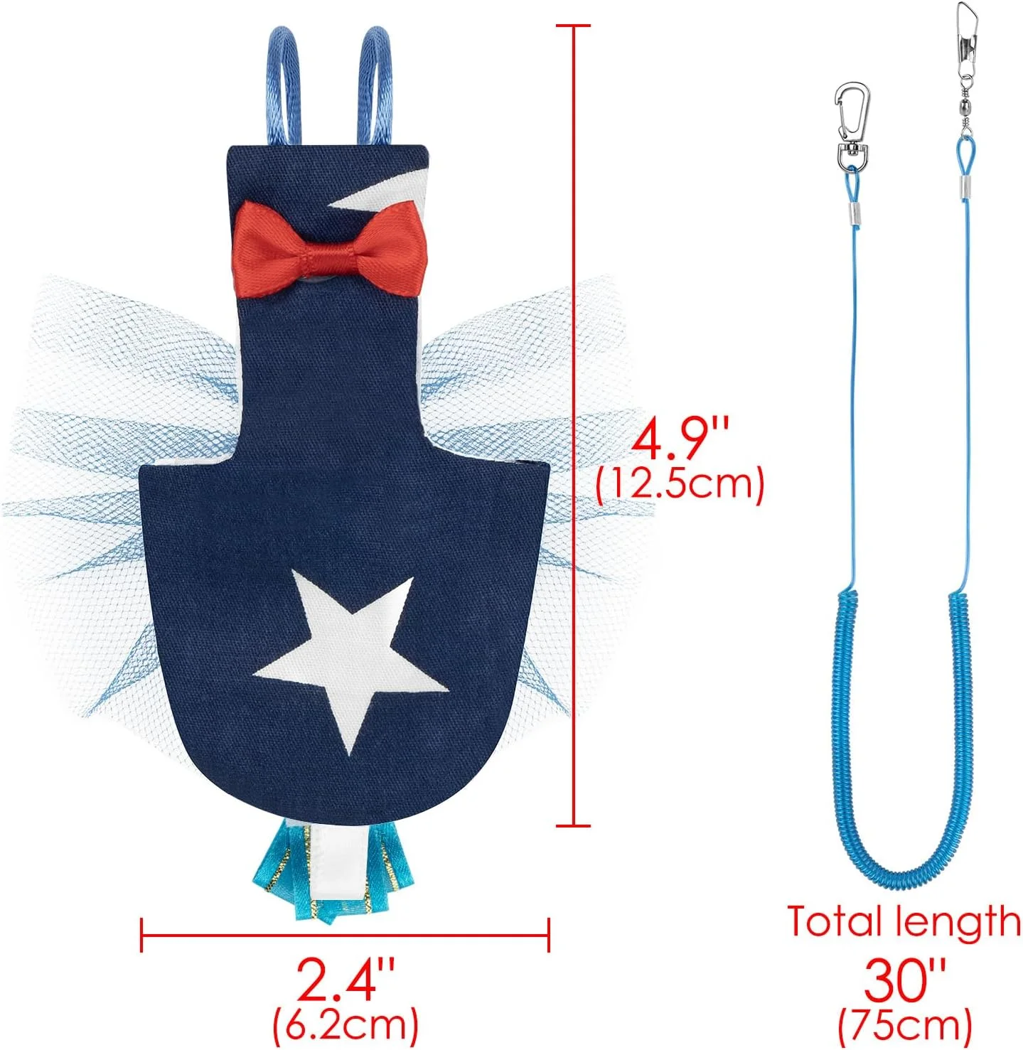 پوشک قابل تنظیم طوطی CAIRIAC، لباس طوطی برای پرندگان، پوشک پرواز پرنده، هارنس پوشک پرنده، پوشک طوطی پرنده با طناب آموزشی الاستیک (آبی تیره، 1 عدد) پوشک قابل تنظیم طوطی CAIRIAC، لباس طوطی برای پرندگان، پوشک پرواز پرنده، هارنس پوشک پرنده، پوشک طوطی پرنده با طناب آموزشی الاستیک (آبی تیره، 1 عدد)