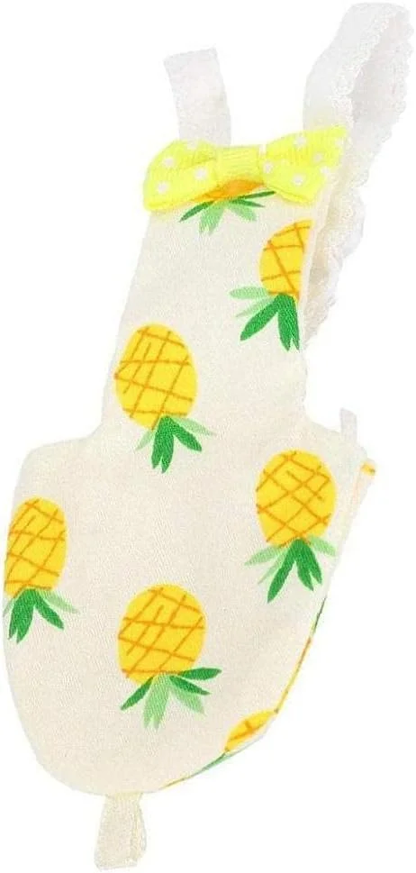 لباس پرواز پرنده BLZQSQ، پوشک پرنده، آستر لباس پرواز، قابل شستشو، قابل استفاده مجدد، محافظ، لباس پوشک طوطی با لایه داخلی ضد آب، طرح آناناس زیبا