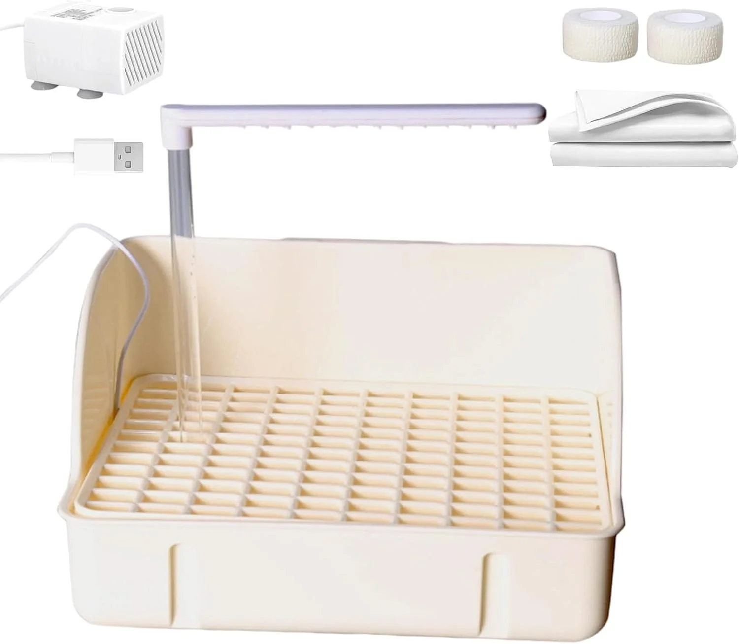 حمام پرنده - ظرف حمام اتوماتیک پرنده با پمپ، ظرف حمام جادار طوطی، لوازم جانبی قفس حیوانات خانگی برای کانورها، فنچ ها، مرغ عشق، کوکاتیل ها و ماکائو حمام پرنده - ظرف حمام اتوماتیک پرنده با پمپ، ظرف حمام جادار طوطی، لوازم جانبی قفس حیوانات خانگی برای کانورها، فنچ ها، مرغ عشق، کوکاتیل ها و ماکائو