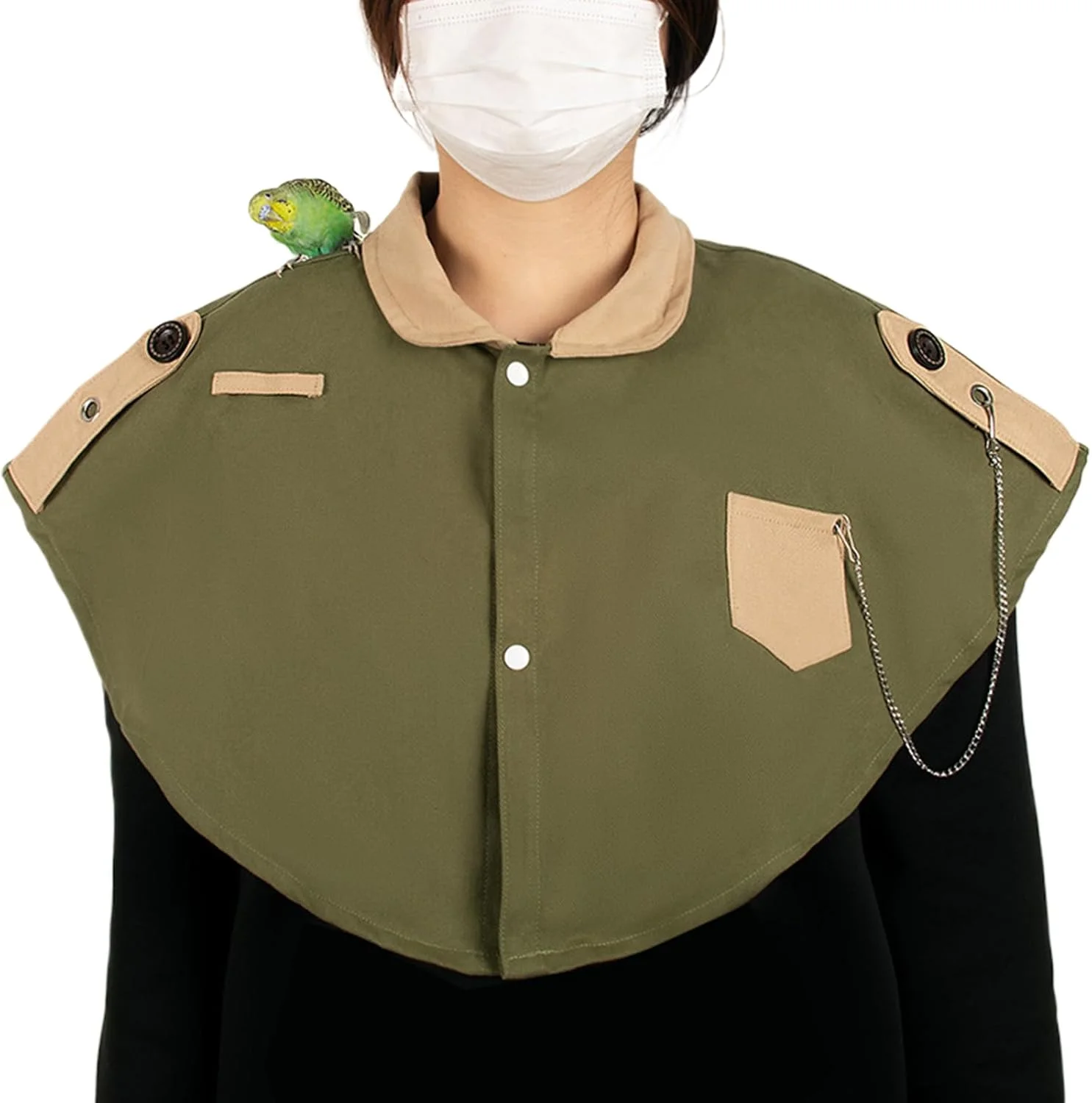 محافظ شانه پرنده - پیشبند تمرینی پرنده، شال ضد گاز گرفتن با جیب برای فنچ ها، مرغ عشق ها، خاکستری های آفریقایی، آراها، کانورها، تغذیه و عکاسی محافظ شانه پرنده - پیشبند تمرینی پرنده، شال ضد گاز گرفتن با جیب برای فنچ ها، مرغ عشق ها، خاکستری های آفریقایی، آراها، کانورها، تغذیه و عکاسی