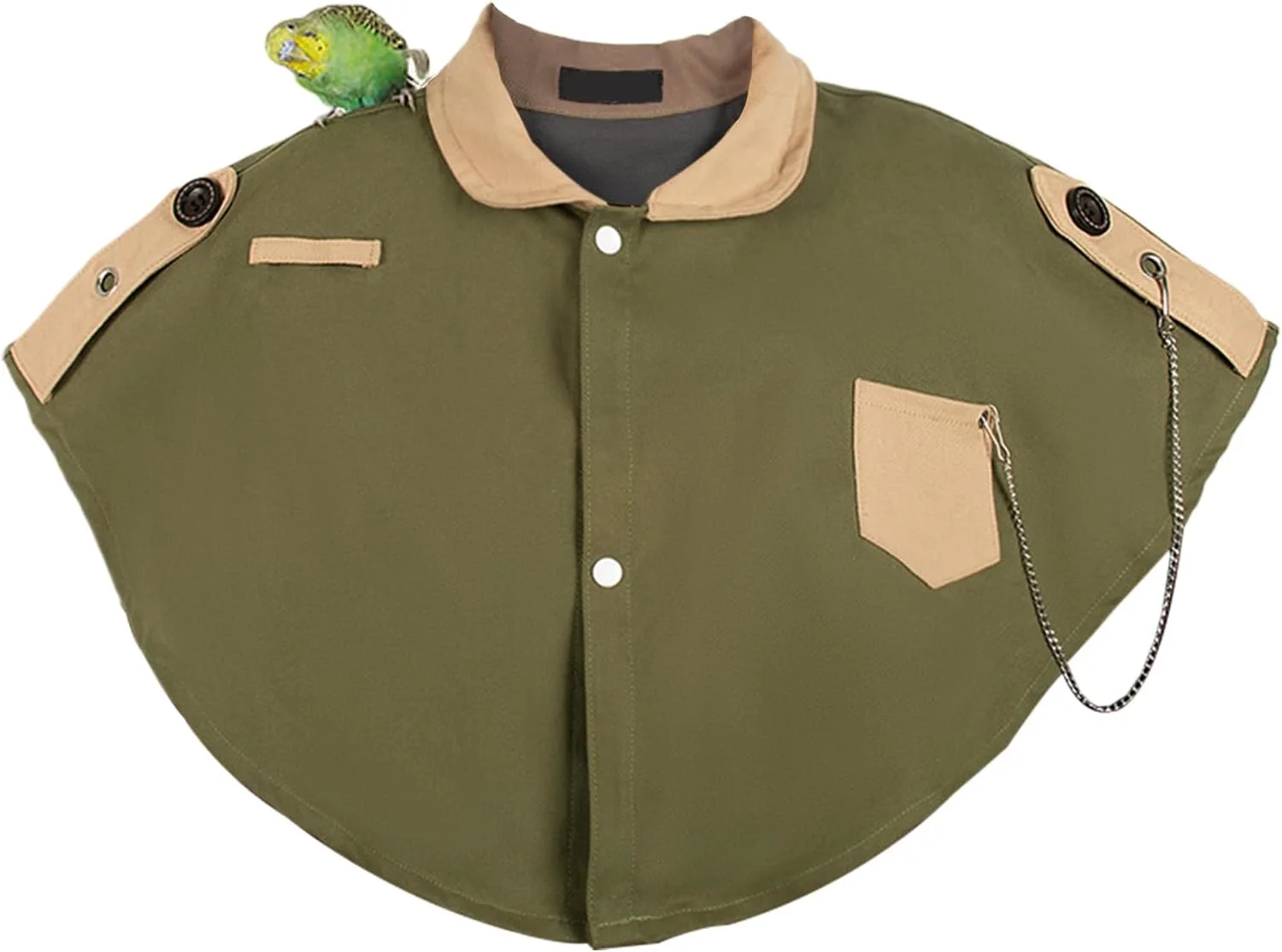 محافظ شانه پرنده - پوشک آموزشی پرنده - شال ضد خش آموزش طوطی با جیب برای طوطی خاکستری آفریقایی، کانور، عروس هلندی، مرغ عشق، فنچ و مرغ آفتاب محافظ شانه پرنده - پوشک آموزشی پرنده - شال ضد خش آموزش طوطی با جیب برای طوطی خاکستری آفریقایی، کانور، عروس هلندی، مرغ عشق، فنچ و مرغ آفتاب
