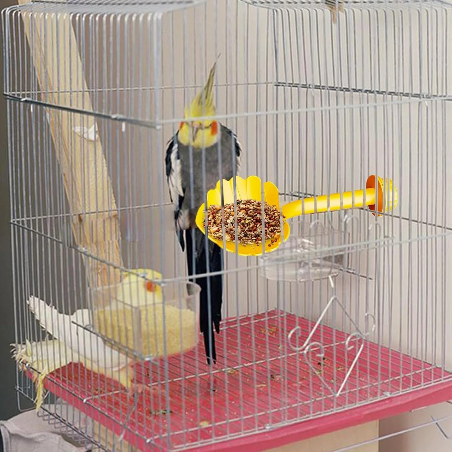 نشیمنگاه پرنده برای قفس - اسباب بازی نشیمنگاه پرنده 2 در 1 به همراه غذاخوری | پایه ظرف غذا برای ساییدن پنجه، جویدن، تغذیه، بالا رفتن فنچ، مرغ عشق، گنجشک، مرغ مگس خوار، ماکائو، مرغ عشق نشیمنگاه پرنده برای قفس - اسباب بازی نشیمنگاه پرنده 2 در 1 به همراه غذاخوری | پایه ظرف غذا برای ساییدن پنجه، جویدن، تغذیه، بالا رفتن فنچ، مرغ عشق، گنجشک، مرغ مگس خوار، ماکائو، مرغ عشق