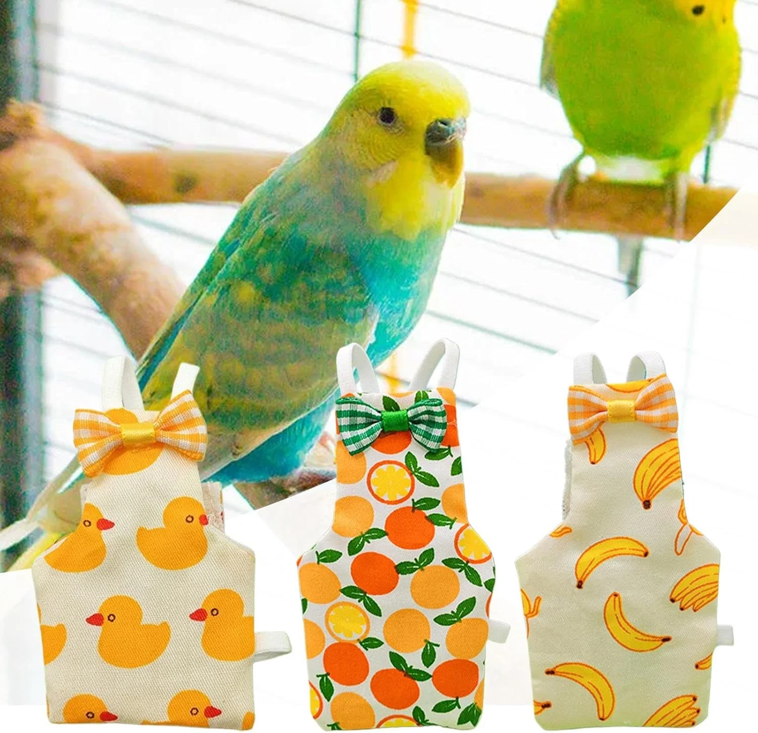پوشک پرنده - لباس پوشک پرنده عروس هلندی - لباس حیوانات خانگی قابل تنفس و شستشو برای مرغ عشق، باجریگار، قناری، ماکائو، هدیه خانه نویی پوشک پرنده - لباس پوشک پرنده عروس هلندی - لباس حیوانات خانگی قابل تنفس و شستشو برای مرغ عشق، باجریگار، قناری، ماکائو، هدیه خانه نویی