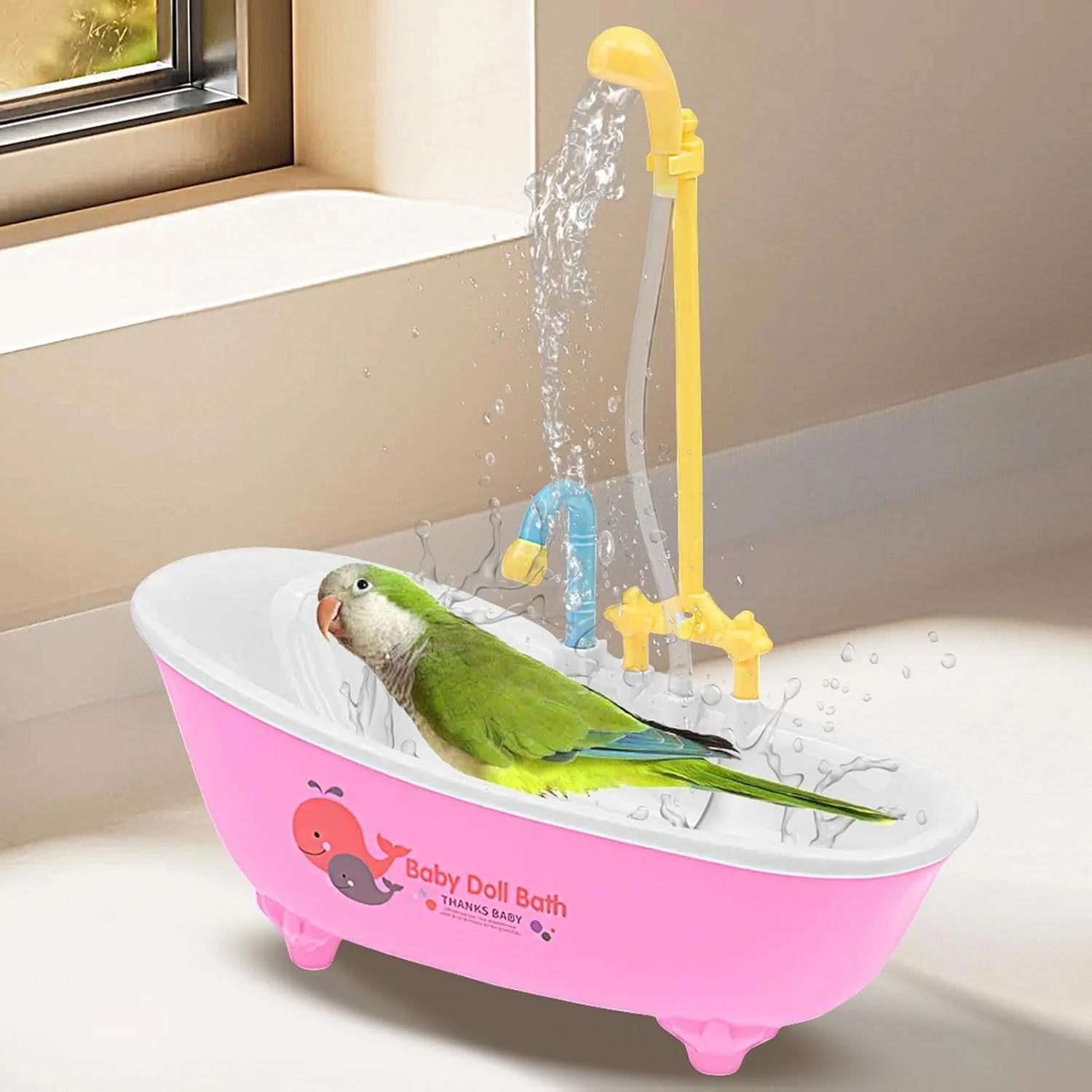 حمام پرنده - دوش اتوماتیک برای پرنده | حمام طوطی، وان حمام، قفس لوازم جانبی برای طوطی های کوچک و متوسط حمام پرنده - دوش اتوماتیک برای پرنده | حمام طوطی، وان حمام، قفس لوازم جانبی برای طوطی های کوچک و متوسط