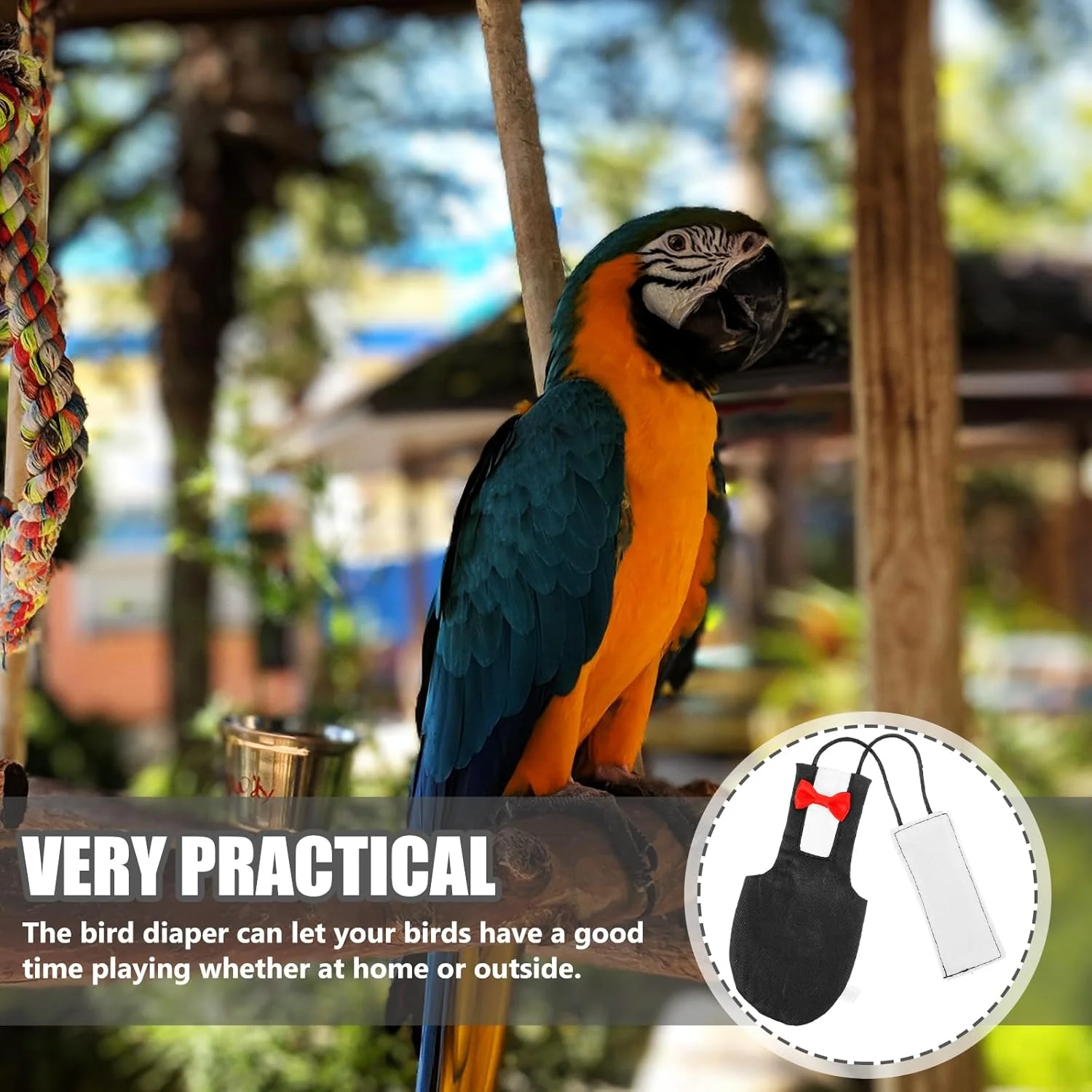 لباس پرنده خانگی BESPORTBLE، پوشک پرنده، لباس پرواز طوطی، مناسب برای لباس طوطی، پاراکیت، دم بلند، از جنس پنبه لباس پرنده خانگی BESPORTBLE، پوشک پرنده، لباس پرواز طوطی، مناسب برای لباس طوطی، پاراکیت، دم بلند، از جنس پنبه