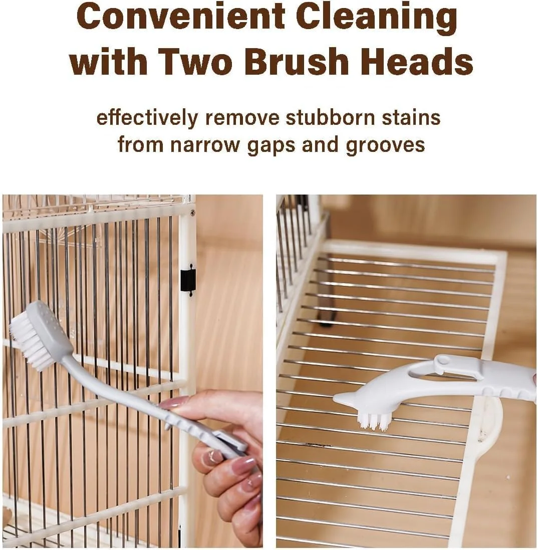 برس تمیز کننده قفس پرنده دو سر BIGTHREE، ابزار برس دسته بلند اضافی برای قفس های طوطی، لانه ها و میله ها، ایده آل برای صاحبان حیوانات خانگی و لوازم ضروری مراقبت از حیوانات خانگی در تعطیلات (1 بسته) برس تمیز کننده قفس پرنده دو سر BIGTHREE، ابزار برس دسته بلند اضافی برای قفس های طوطی، لانه ها و میله ها، ایده آل برای صاحبان حیوانات خانگی و لوازم ضروری مراقبت از حیوانات خانگی در تعطیلات (1 بسته)