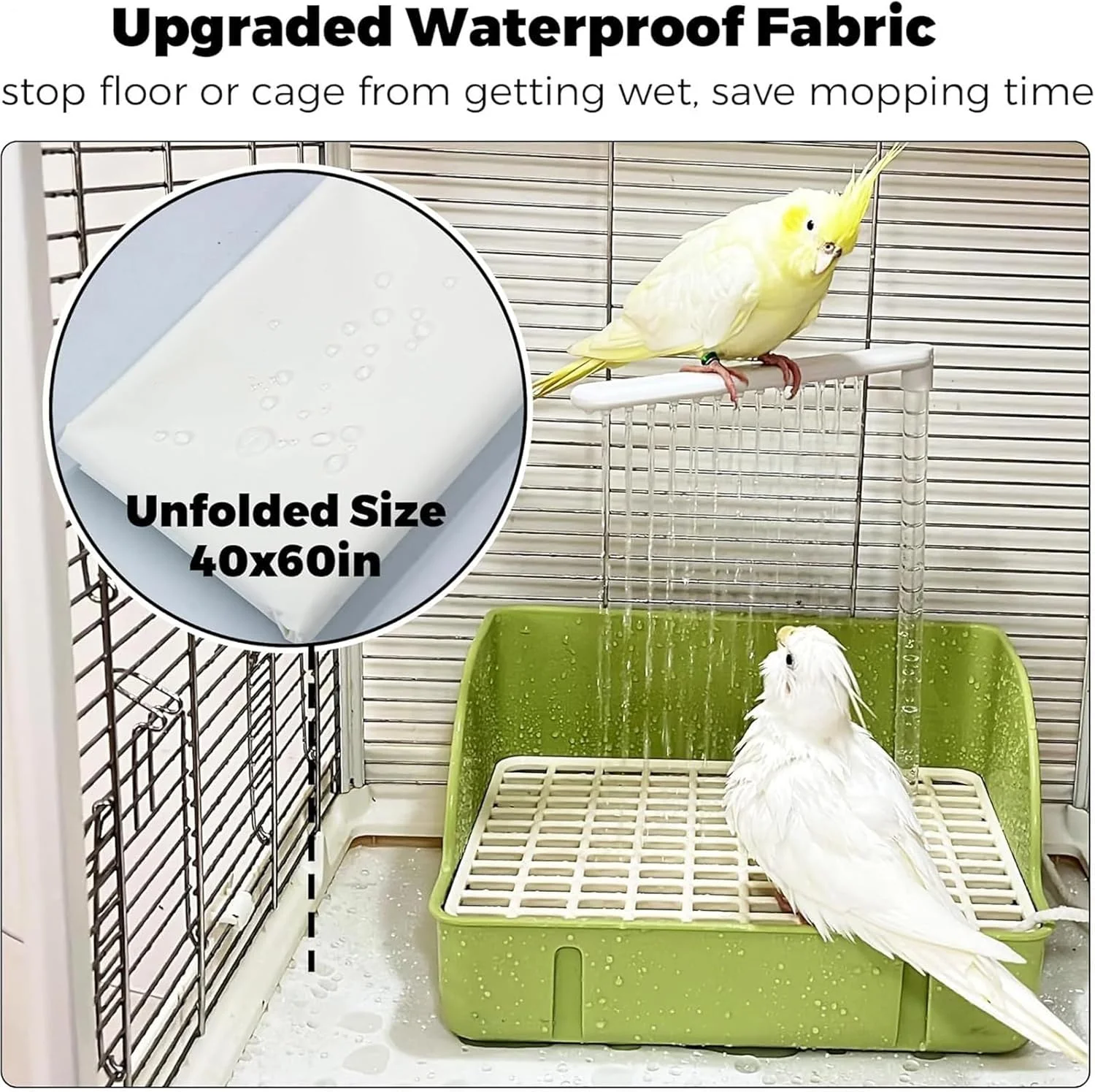 حمام پرنده، حمام اتوماتیک حیوانات خانگی با پمپ | ظرف حمام جادار طوطی، لوازم قفس حیوانات خانگی برای گنجشک، ماکائو، عروس هلندی، کانور، مرغ عشق و پاراکیت حمام پرنده، حمام اتوماتیک حیوانات خانگی با پمپ | ظرف حمام جادار طوطی، لوازم قفس حیوانات خانگی برای گنجشک، ماکائو، عروس هلندی، کانور، مرغ عشق و پاراکیت