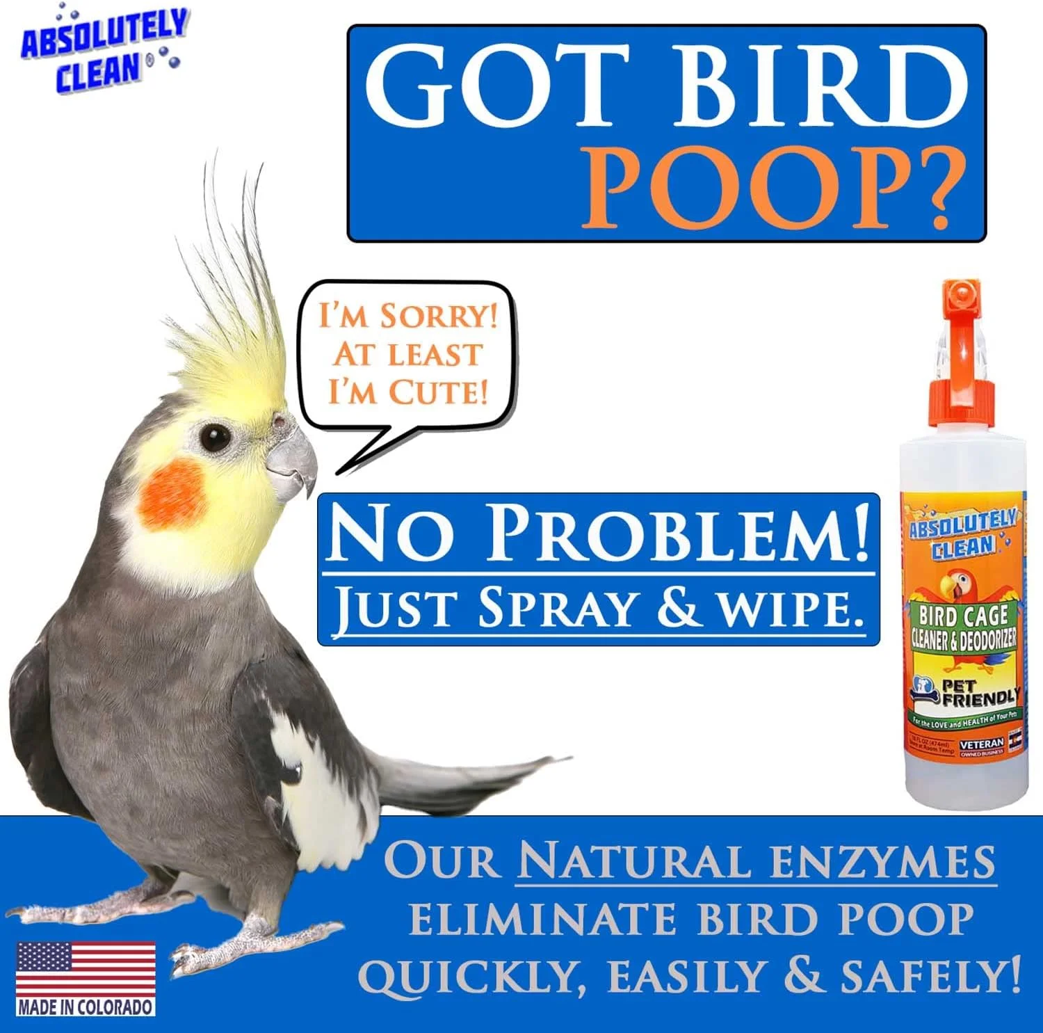 تمیز کننده و خوشبو کننده قفس پرنده Absolutely Clean - فقط اسپری و پاک کنید - به طور ایمن و آسان فضولات پرنده را به سرعت و به آسانی پاک می کند - ساخت ایالات متحده آمریکا (گالن 128 اونس) تمیز کننده و خوشبو کننده قفس پرنده Absolutely Clean - فقط اسپری و پاک کنید - به طور ایمن و آسان فضولات پرنده را به سرعت و به آسانی پاک می کند - ساخت ایالات متحده آمریکا (گالن 128 اونس)