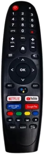 ریموت کنترل جایگزین جهانی برای تلویزیون های هوشمند، سازگار با استارایکس، جی وی سی، مجیک پرو، استارگلد - مشکی.