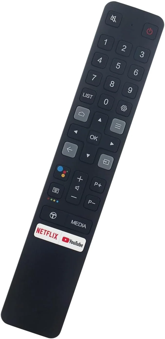 ریموت کنترل جایگزین جهانی برای تلویزیون هوشمند اندروید TCL – سازگار با 55S430، 43S430، 65Q637، 55Q637، 40S334، 32S334، 55S434، 43S434، 55S434CA، 65P8، 65P8S، 65S434، 70S430، 75S434، 32A323
