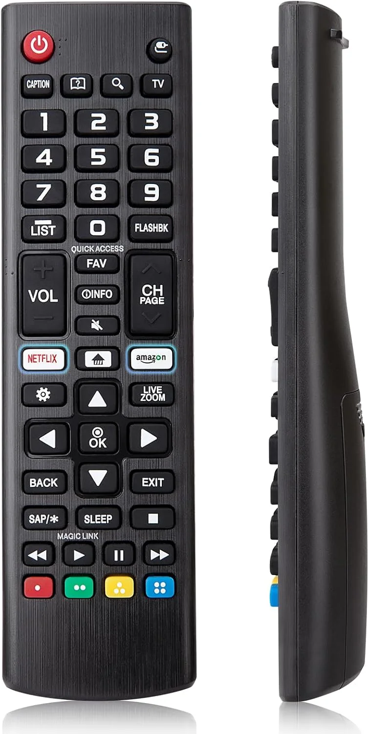 ریموت کنترل یونیورسال مناسب برای تلویزیون های هوشمند ال جی - جایگزین ریموت کنترل سازگار با تمام تلویزیون های ال سی دی ال ای دی اچ دی تی وی یو اچ دی اولد پلاسما سه بعدی 4K هوشمند ال جی