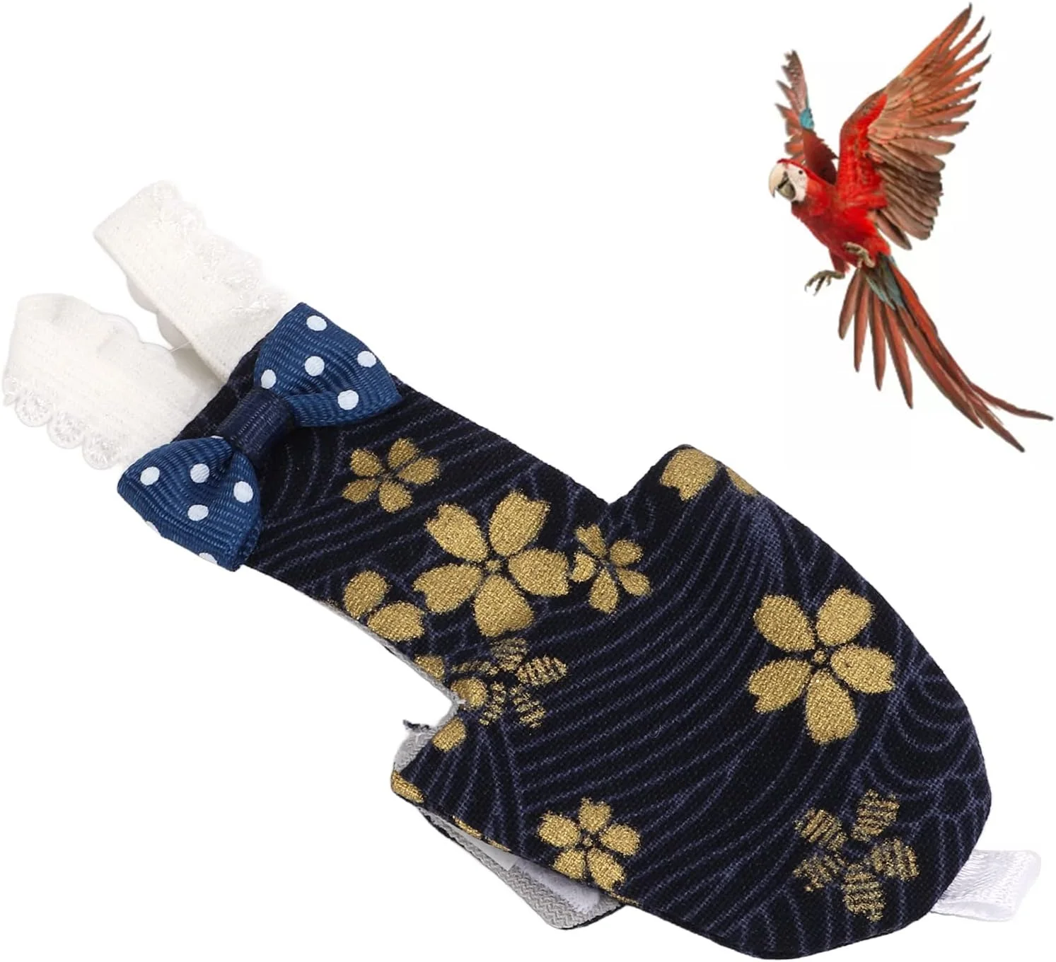 پوشک پرنده، ضد آب الاستیک قابل استفاده مجدد برای طوطی برزیلی، ماکائو و عروس هلندی (سایز S، گل طلایی تبتی) پوشک پرنده، ضد آب الاستیک قابل استفاده مجدد برای طوطی برزیلی، ماکائو و عروس هلندی (سایز S، گل طلایی تبتی)