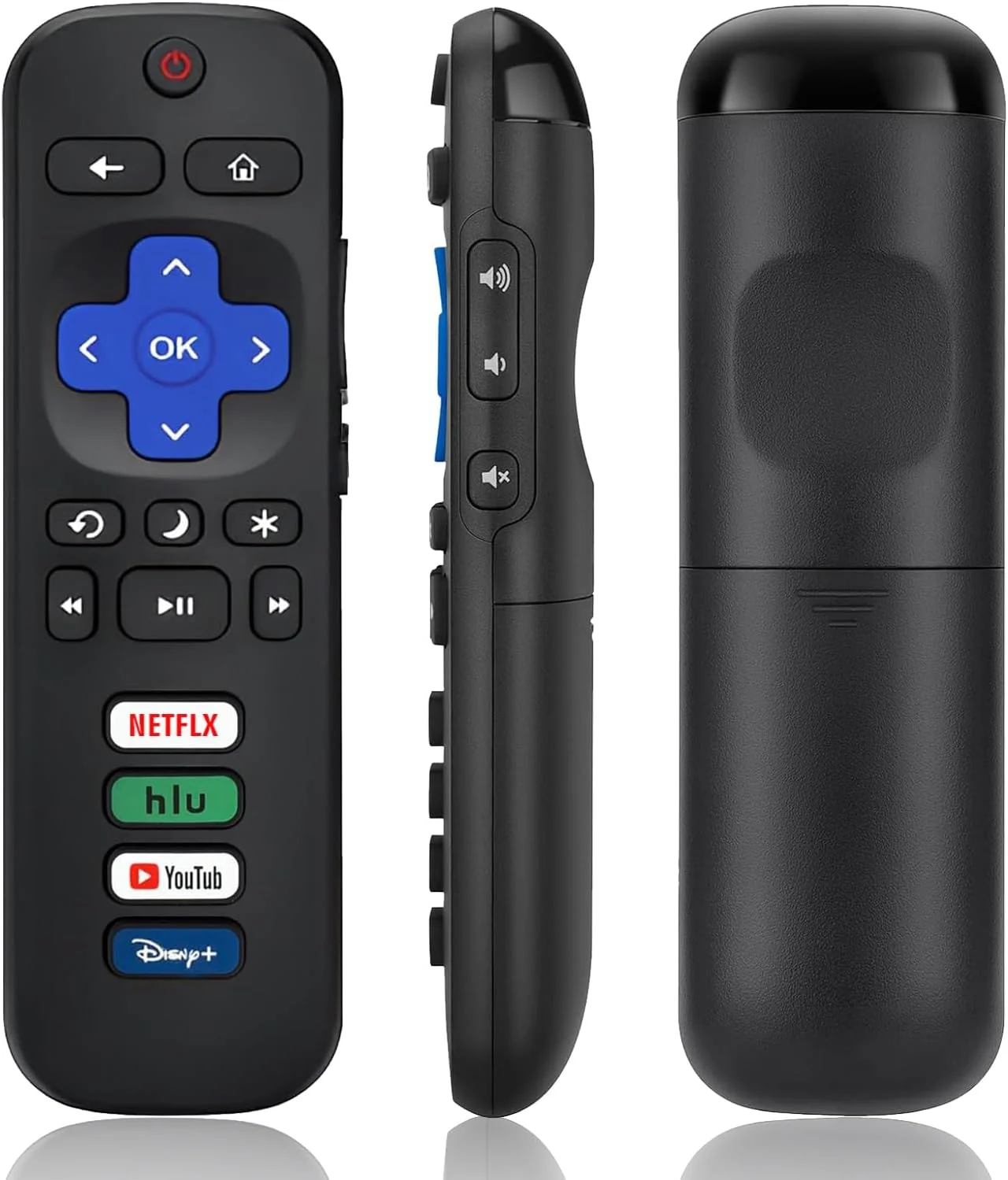 ریموت کنترل تلویزیون یونیورسال سازگار با تمام سری های تلویزیون Roku، جایگزین ریموت کنترل برای تلویزیون های هوشمند Hisense/Onn/TCL/Sharp/Philips/Element/Insignia/Hitachi/JVC R0KU (نه برای RokuStick، Box و Player)