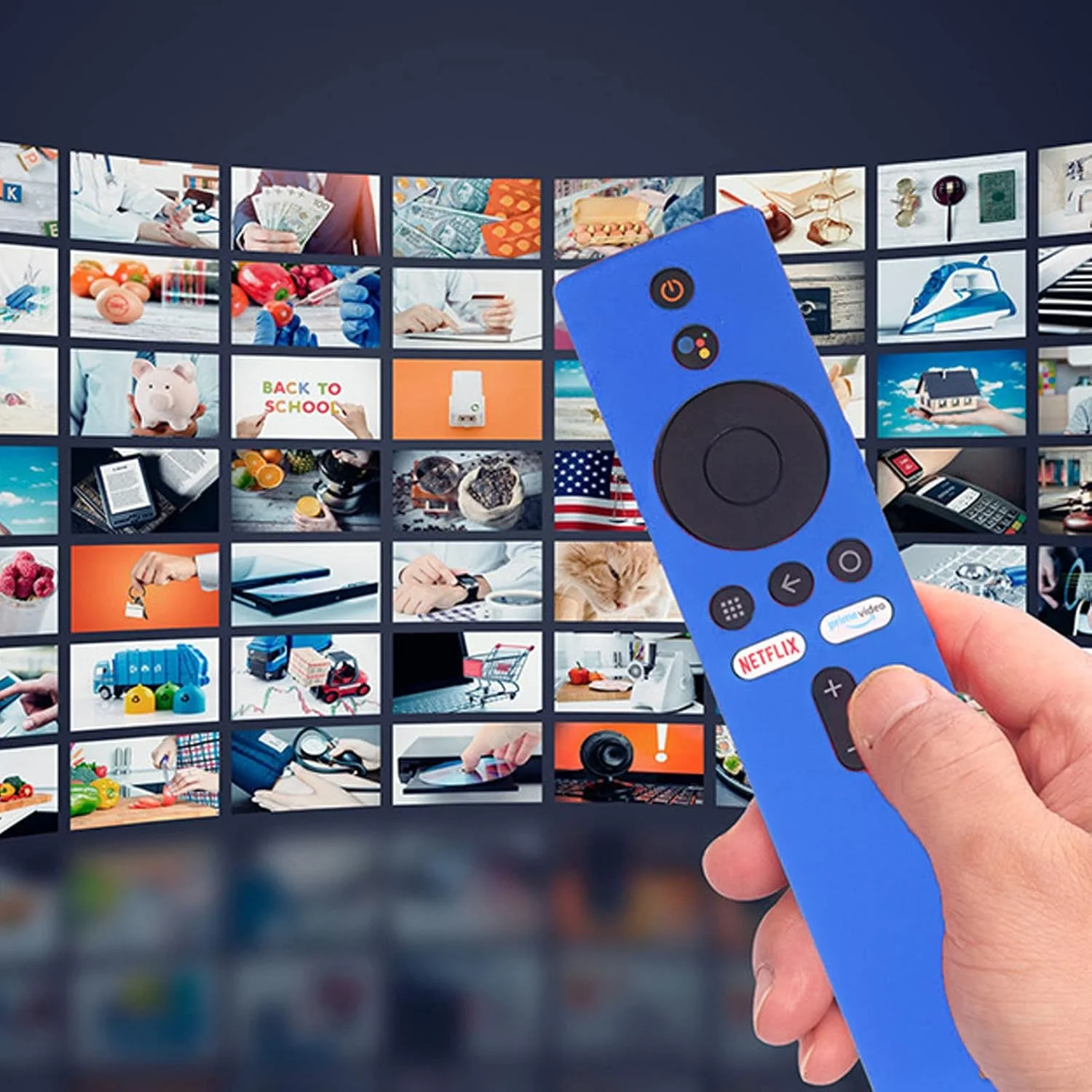 کاور کنترل از راه دور Soraz، محافظ نرم و ضد ضربه کنترل تلویزیون (آبی)