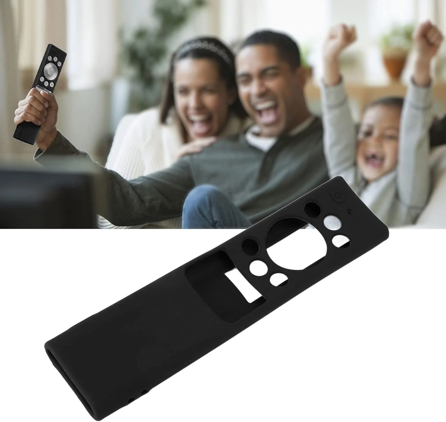 کاور ریموت تلویزیون Suick، کاور نرم، قابل شستشو و ضد لغزش ریموت کنترل با بند برای تلویزیون (لباس زیر گربه سیاه)