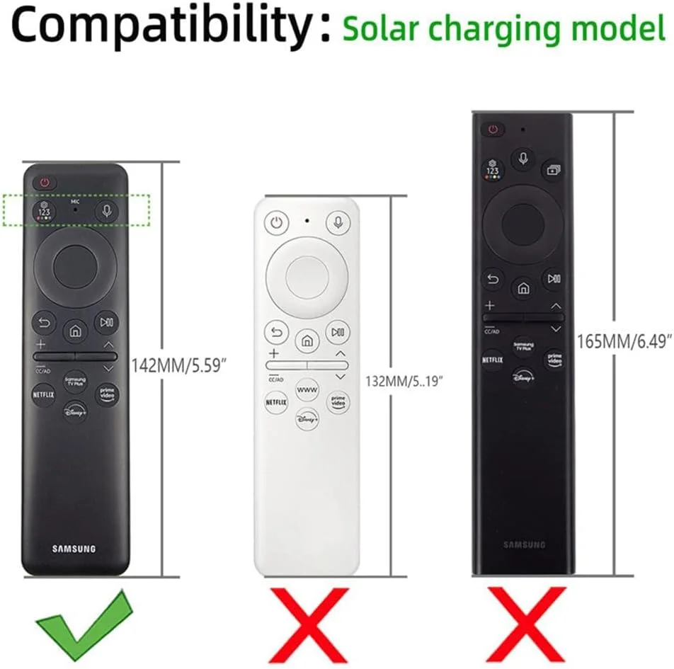محافظ ریموت کنترل سامسونگ مدل TERRIFI 2023، سازگار با TM2360E / TM2361E BN59-01432A / 01432J، ضد لغزش، مقاوم در برابر ضربه، پوشش محافظ سیلیکونی برای ریموت کنترل تلویزیون هوشمند با سلول خورشیدی (آبی شب‌تاب + سبز شب‌تاب)