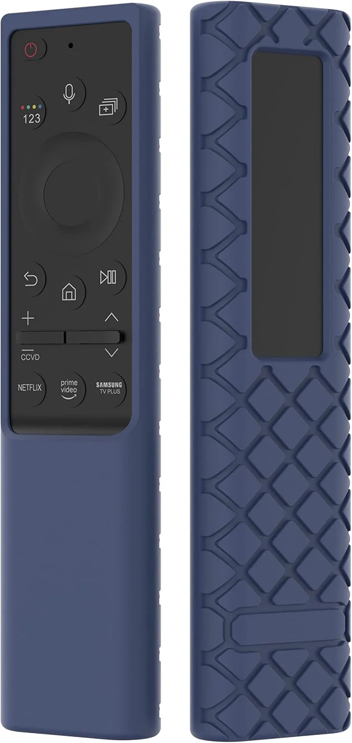 کاور سیلیکونی برای ریموت سامسونگ، مناسب برای کنترل از راه دور تلویزیون های سری Samsung BN59، روکش ضد لغزش ریموت، برای قاب محافظ کنترل از راه دور سلول خورشیدی (آبی)