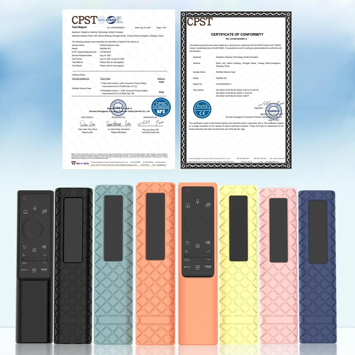 کاور سیلیکونی برای ریموت سامسونگ، مناسب برای کنترل از راه دور تلویزیون های سری Samsung BN59، روکش ضد لغزش ریموت، برای قاب محافظ کنترل از راه دور سلول خورشیدی (آبی)