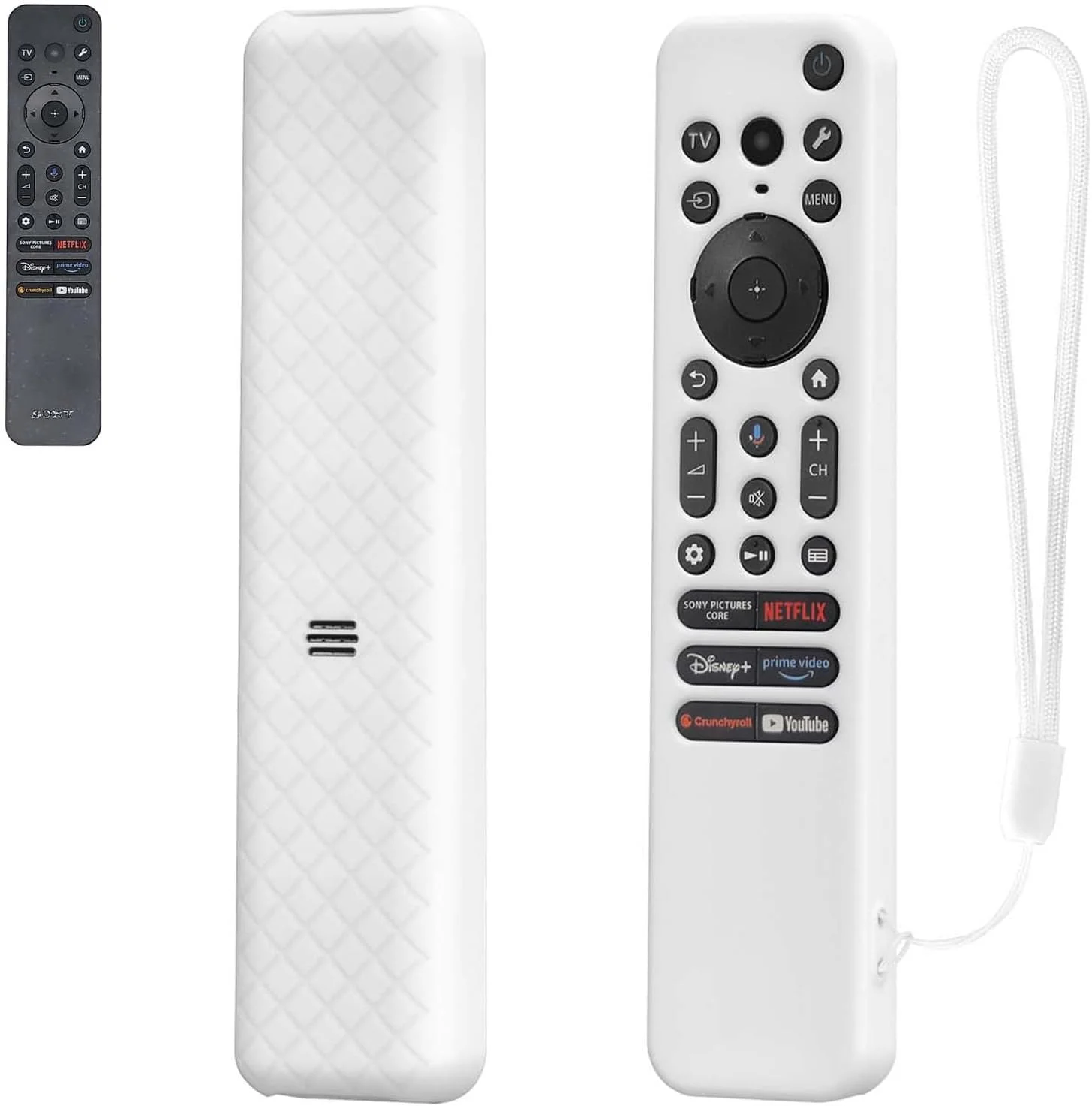 کاور سیلیکونی برای ریموت کنترل صوتی سونی مدل RMF-TX920U و RMF-TX900U، محافظ ریموت کنترل تلویزیون های هوشمند سونی سری X80K X90K X95K (سفید)